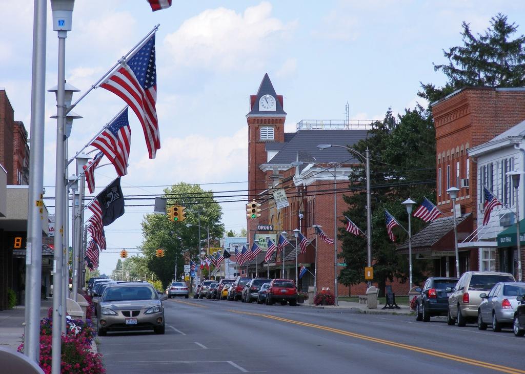 Main Street in Bluffton, Ohio.