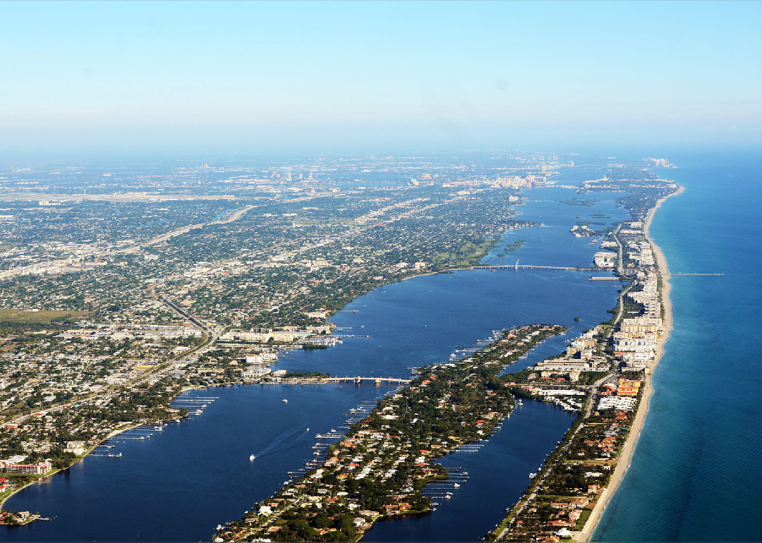 An aerial view of South Palm Beach.