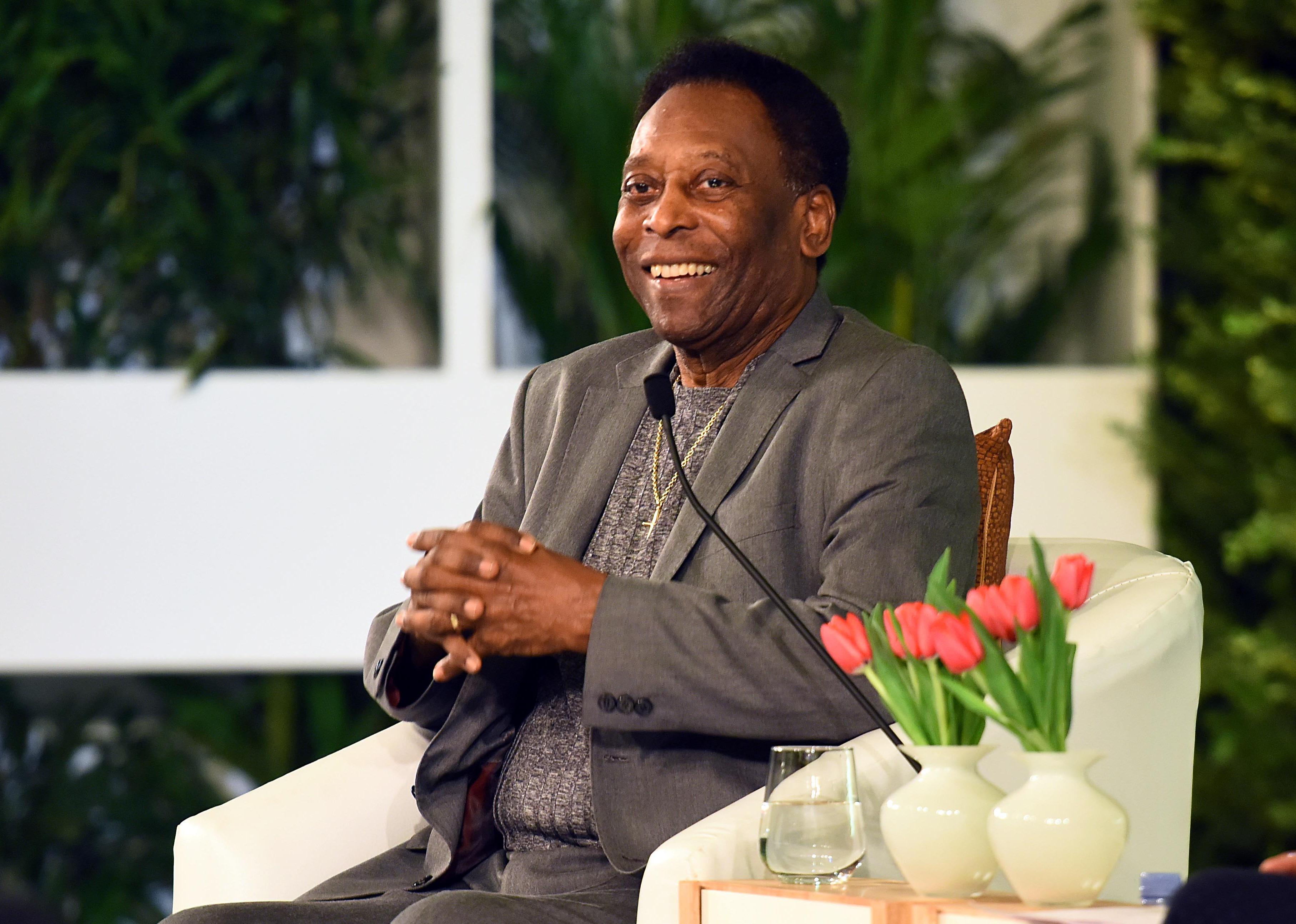 Pelé during a first day of Hindustan Times Leadership Summit