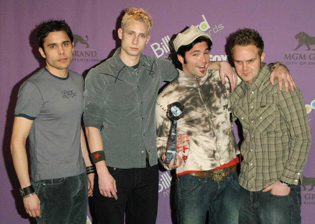 Trapt and the award for Rock Artist of the Year during The 2003 Billboard Music Awards.