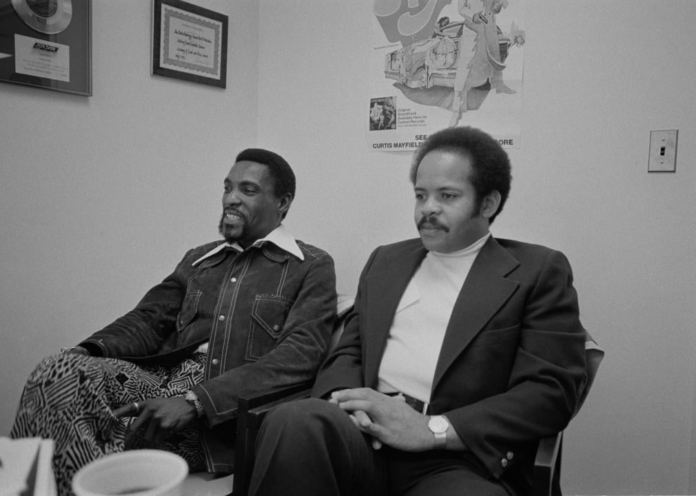Al Wilson in a meeting with his manager Marc Gordon.