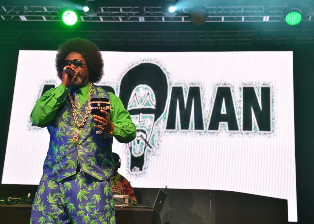 Afroman performs on stage at the Snoop Dogg Puff Puff Pass Tour at Hard Rock Event Center.