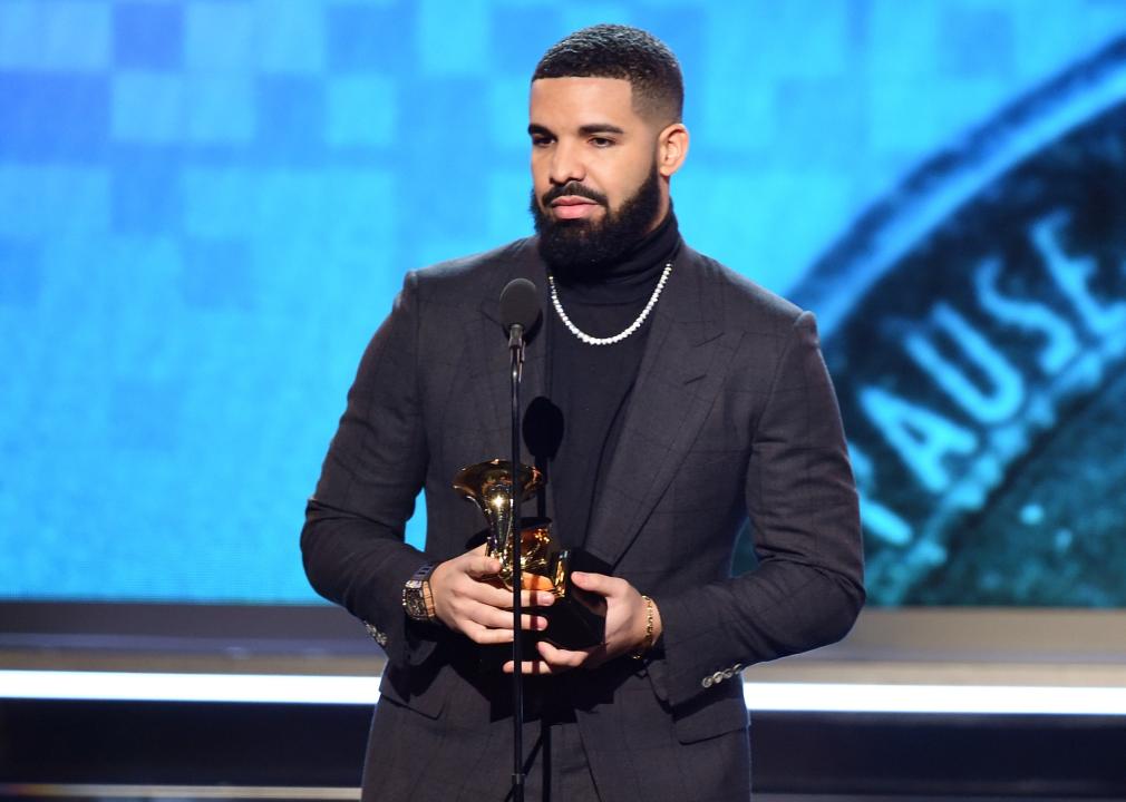 Drake accepts the Best Rap Song award for 