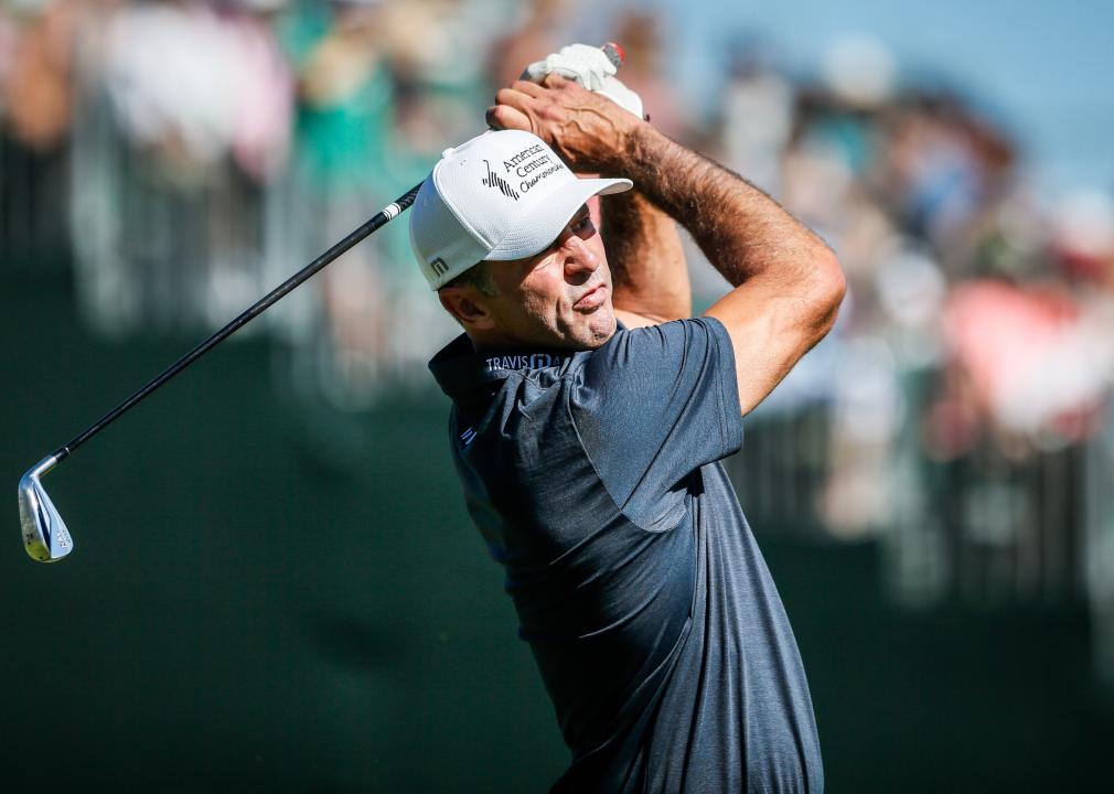 Mike Modano tees off on round 1 of the American Century Championship