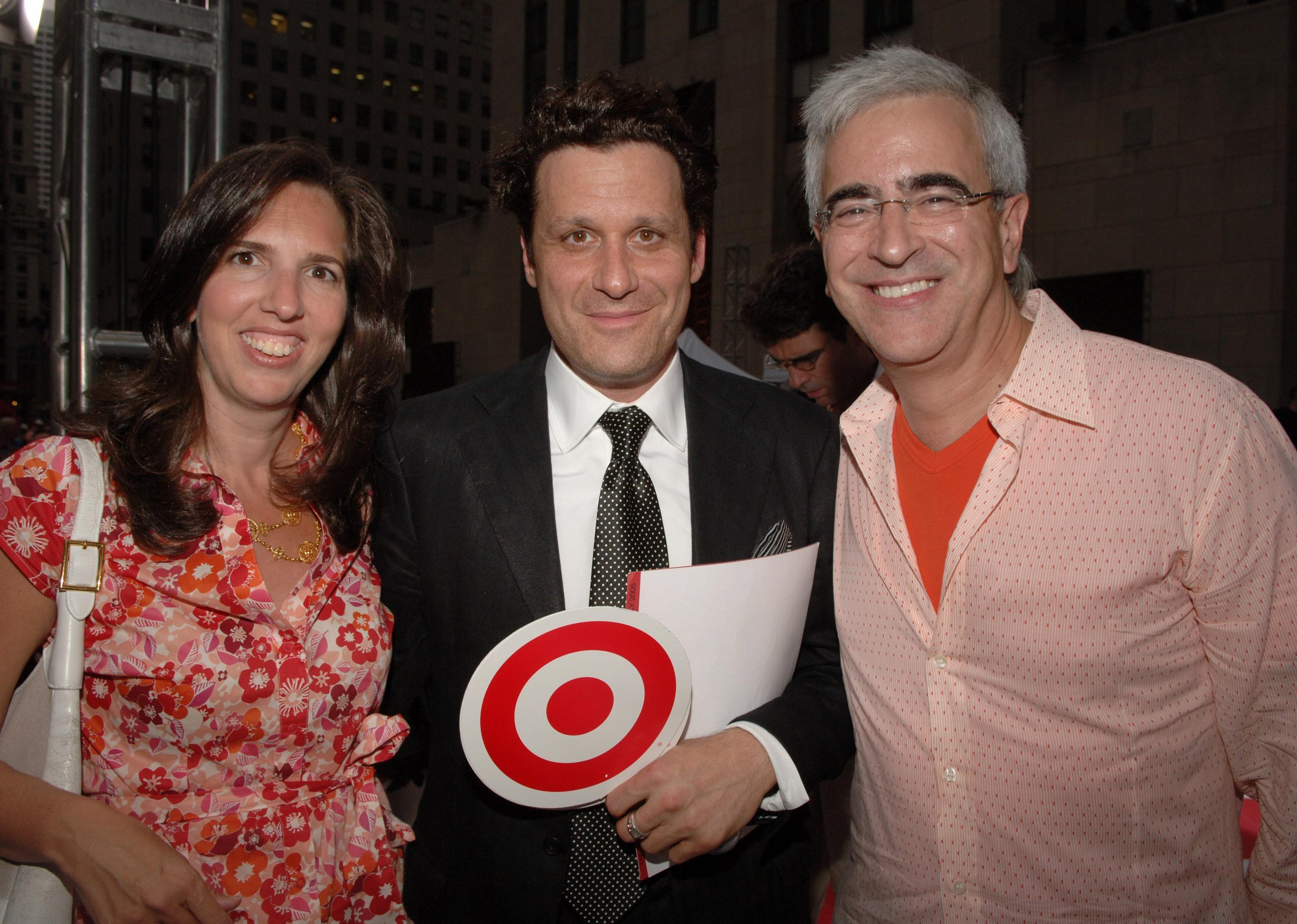 Liz Lange, Isaac Mizrahi, and John Remington during a Target Debuts Fall 2005 Collection event.