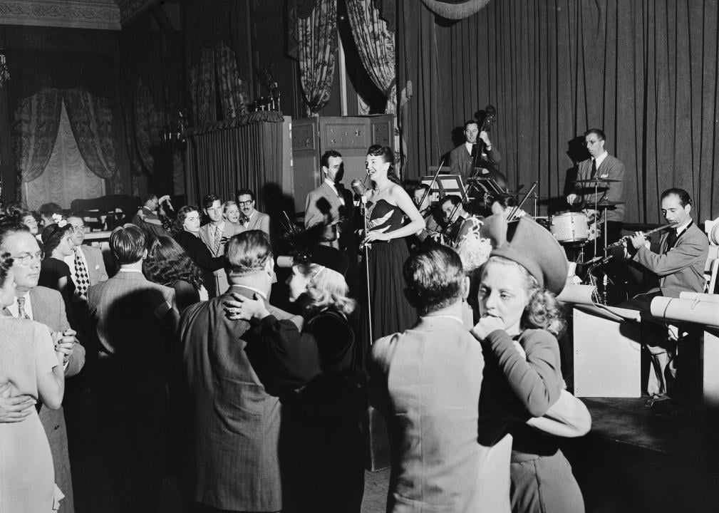 A band performing at a supper club, circa 1940