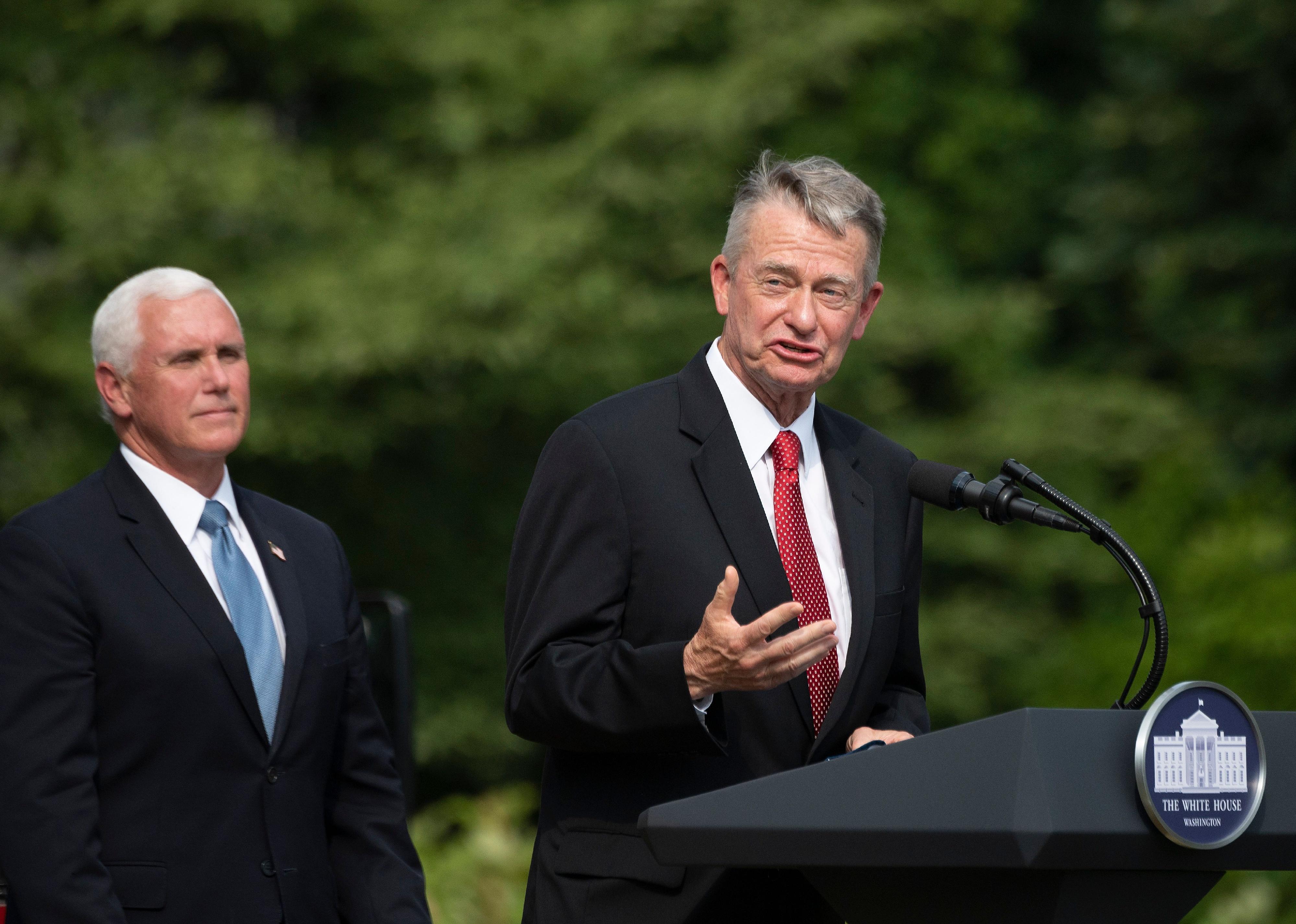 Governor Brad Little speaks at the White House