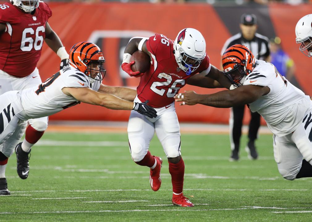 Eno Benjamin (26) in a preseason game between the Arizona Cardinals and the Cincinnati Bengals.