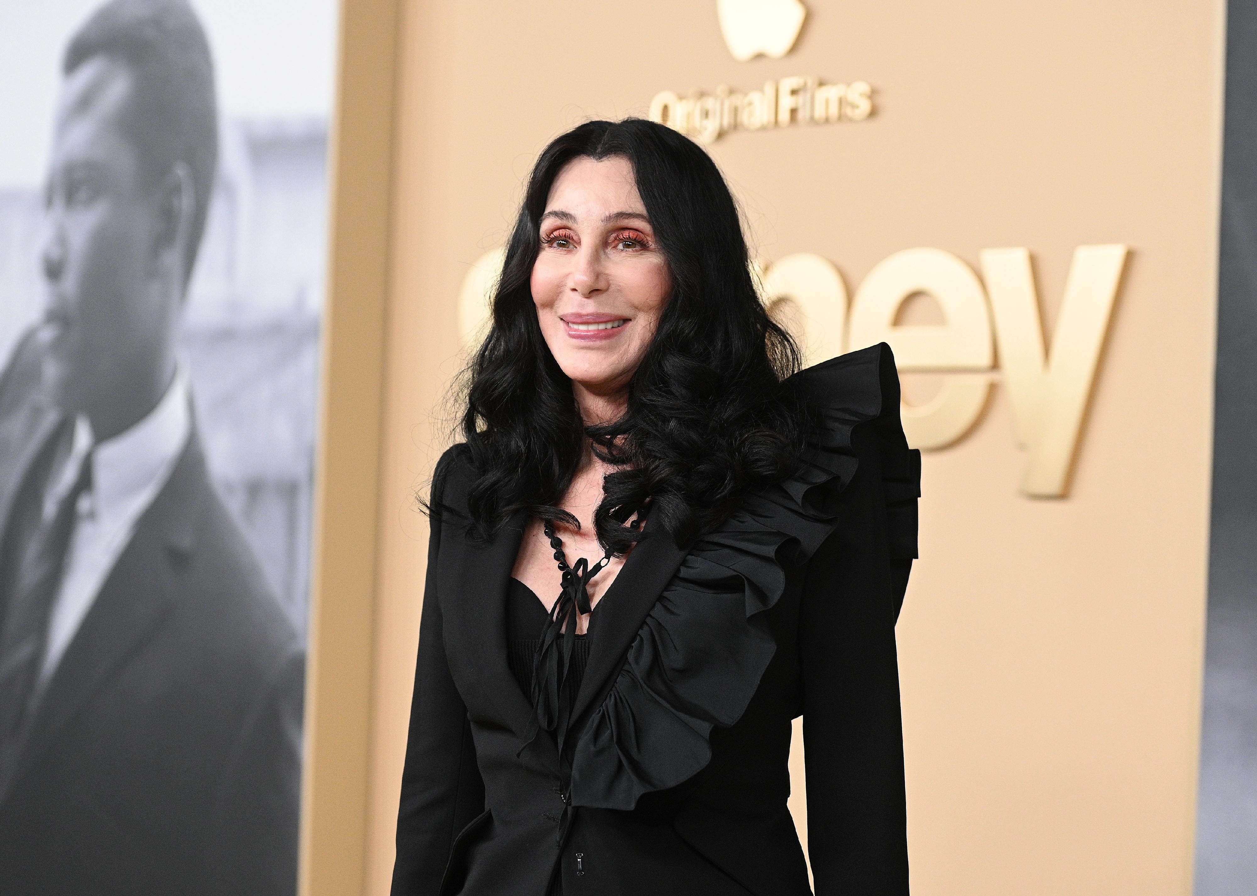 Cher at the premiere of "Sidney" held at the Academy Museum of Motion Pictures.
