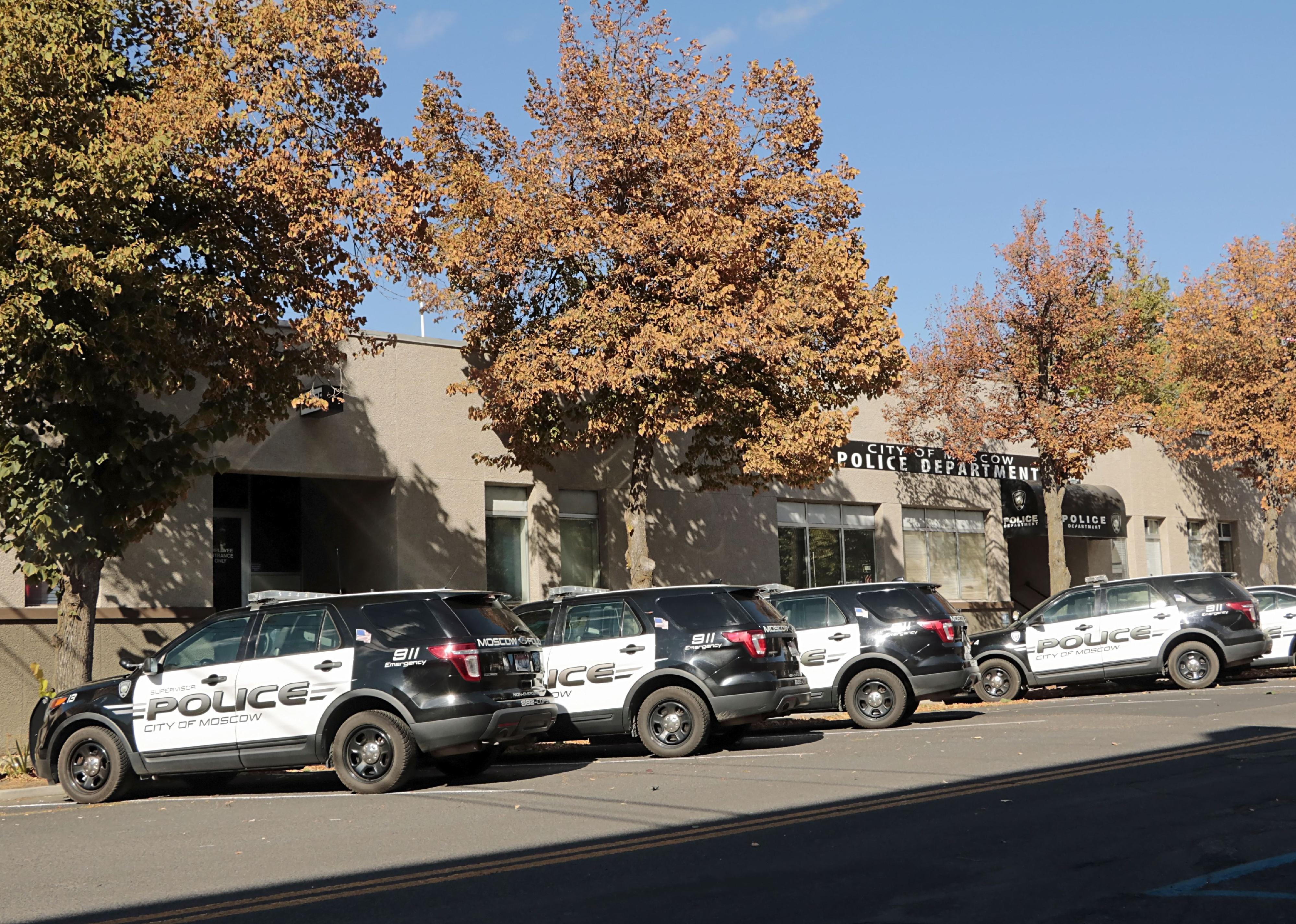 Moscow Idaho Police Department building downtown. 