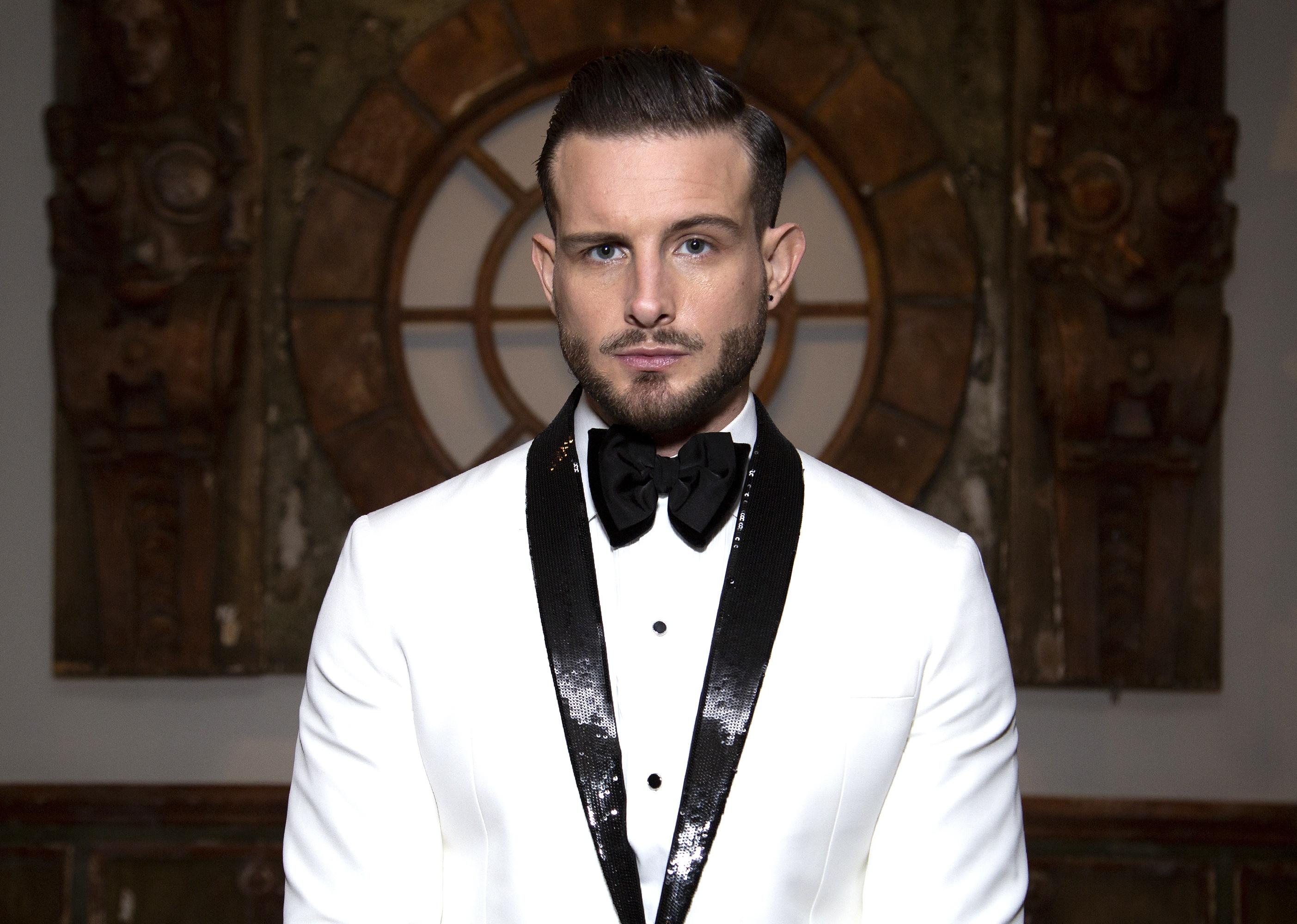 Nico Tortorella prepares for the 48th International Emmy Awards.