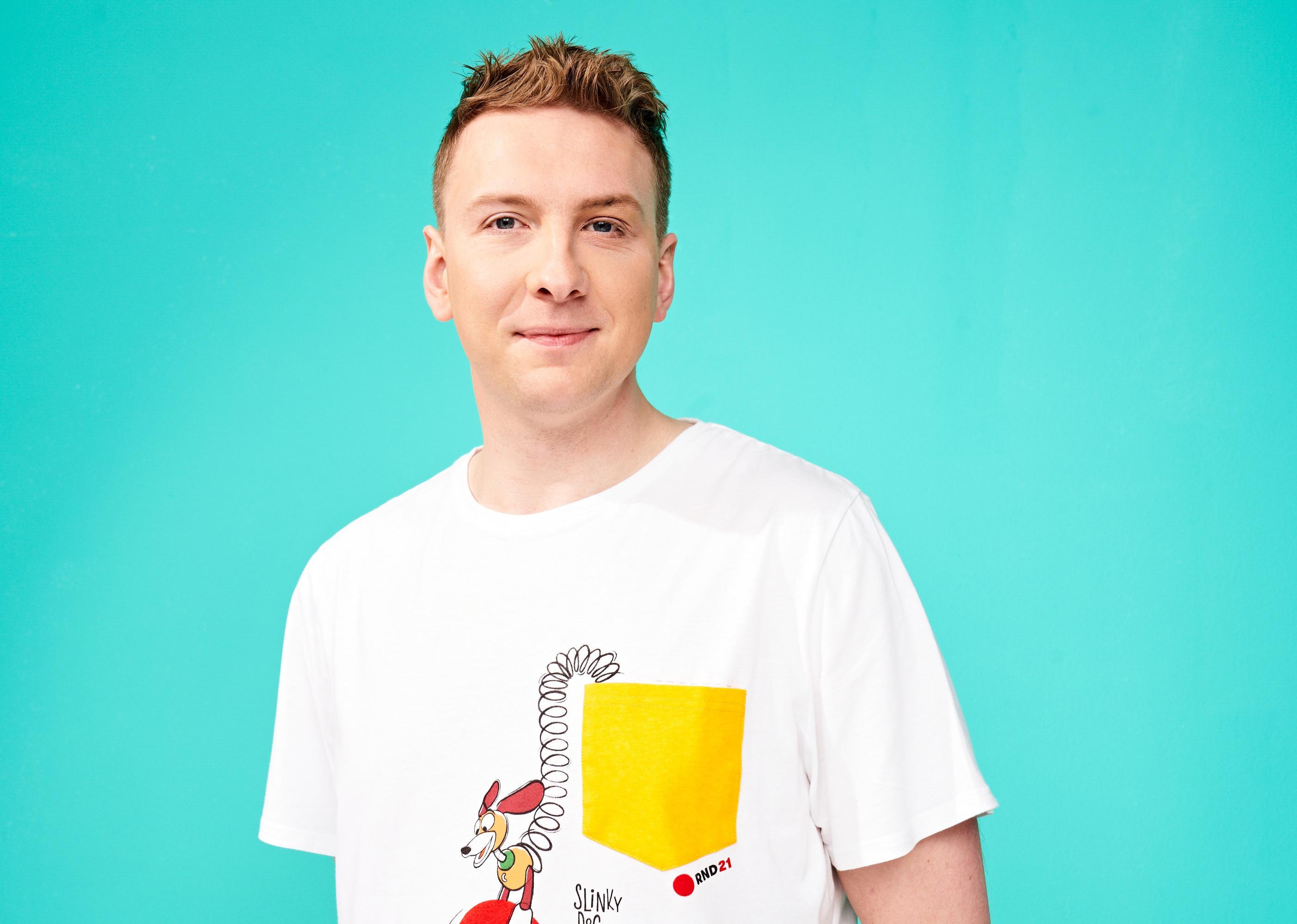 Jo Lycett wearing a Red Nose Day t-shirt.