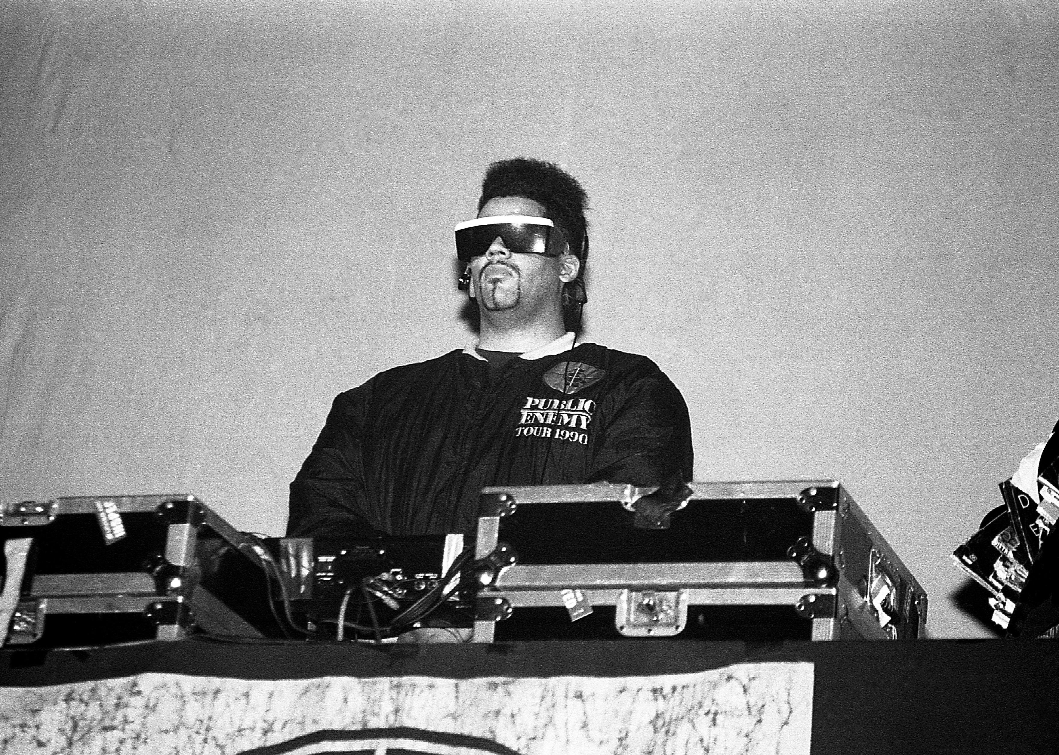 DJ Terminator X of Public Enemy performs on stage in Chicago.