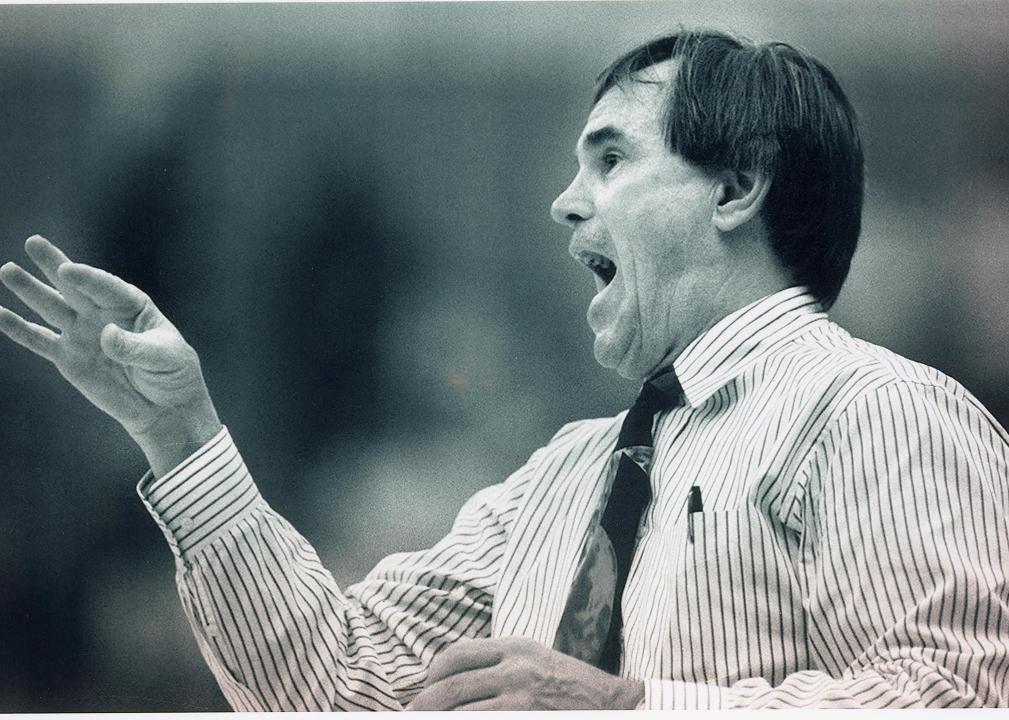 Santa Clara basketball Coach Dick Davey during his first year as the head of the schools men's basketball program.