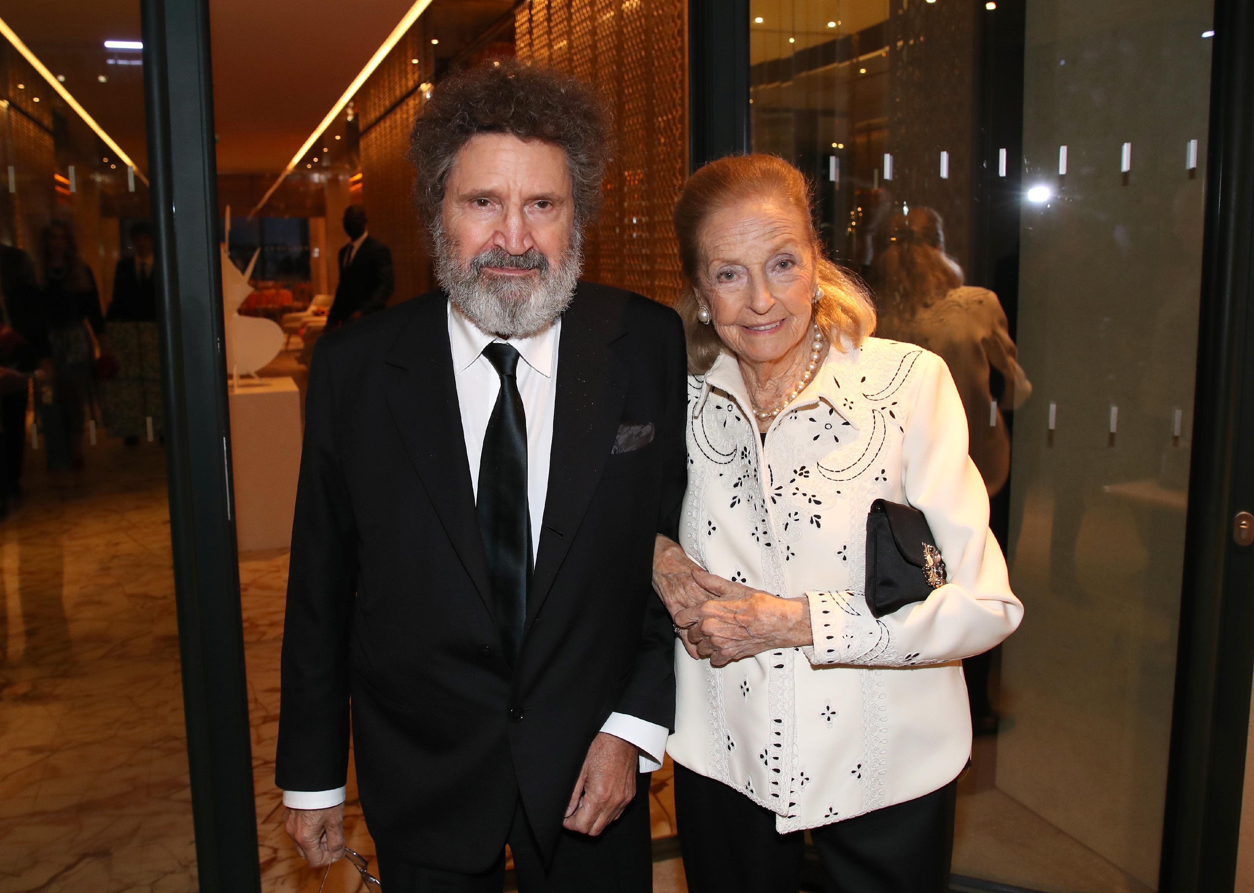 Philip Niarchos and Doris Brynner attend her 90th Birthday celebration.