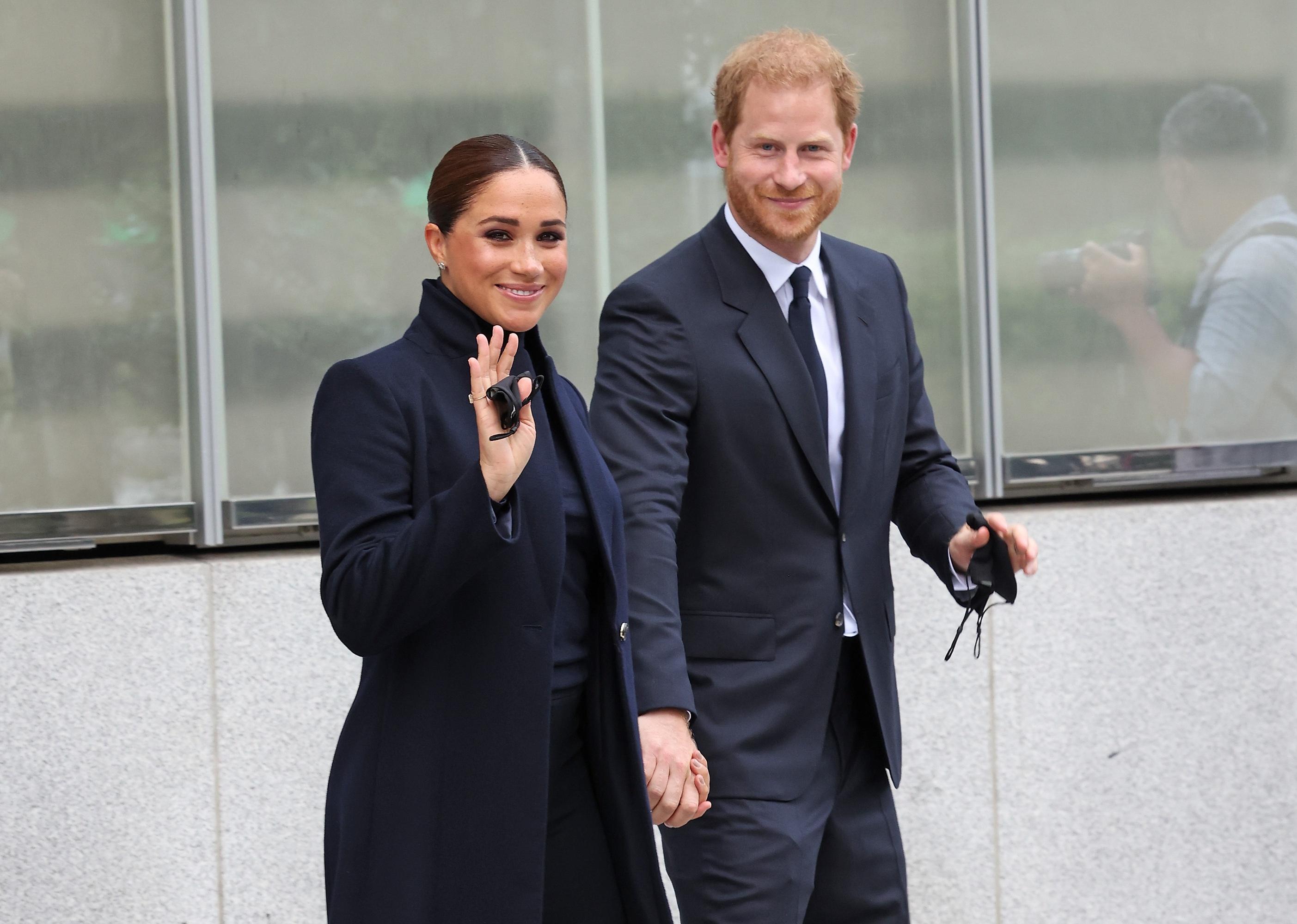 Prince Harry, Duke of Sussex, and Meghan, Duchess of Sussex, visit One World Observatory.