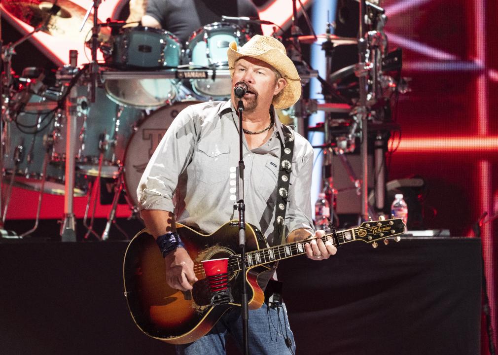 Toby Keith performs onstage during the 2021 iHeartCountry Festival.