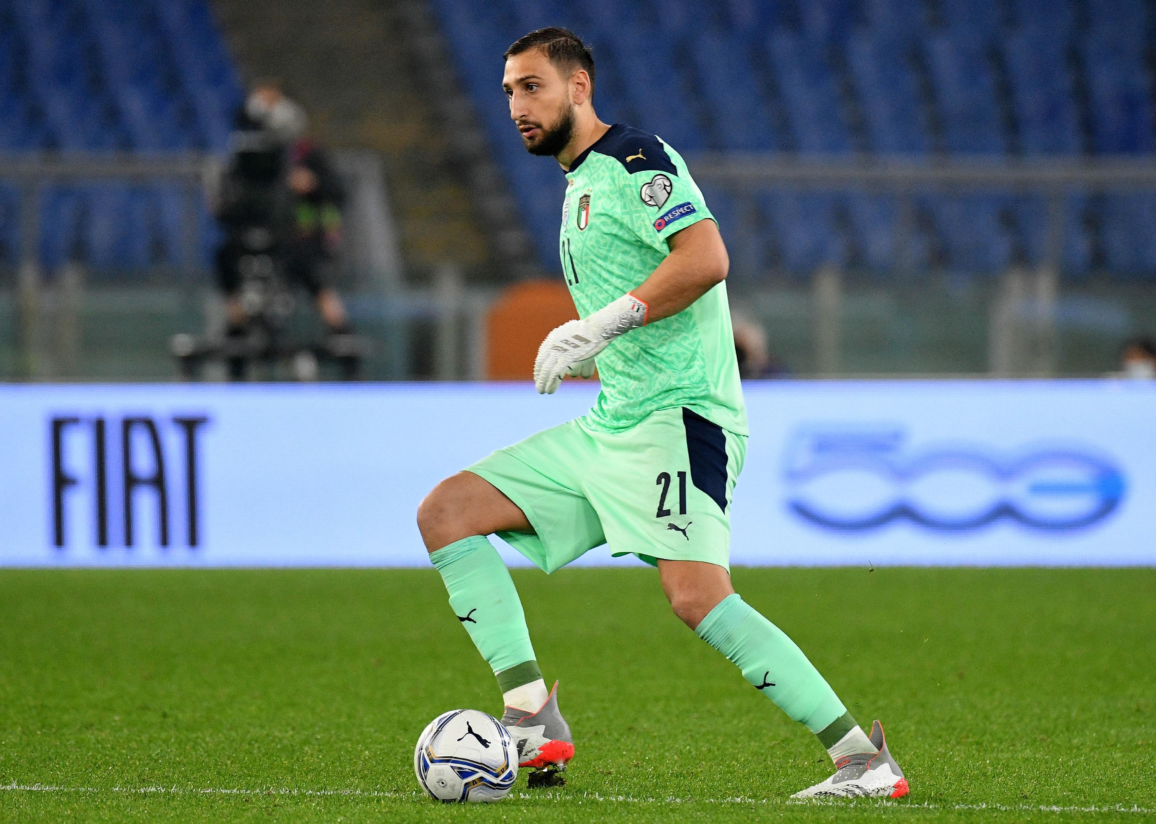 Gianluigi Donnarumma during the 2022 FIFA World Cup Qualifier between Italy and Switzerland