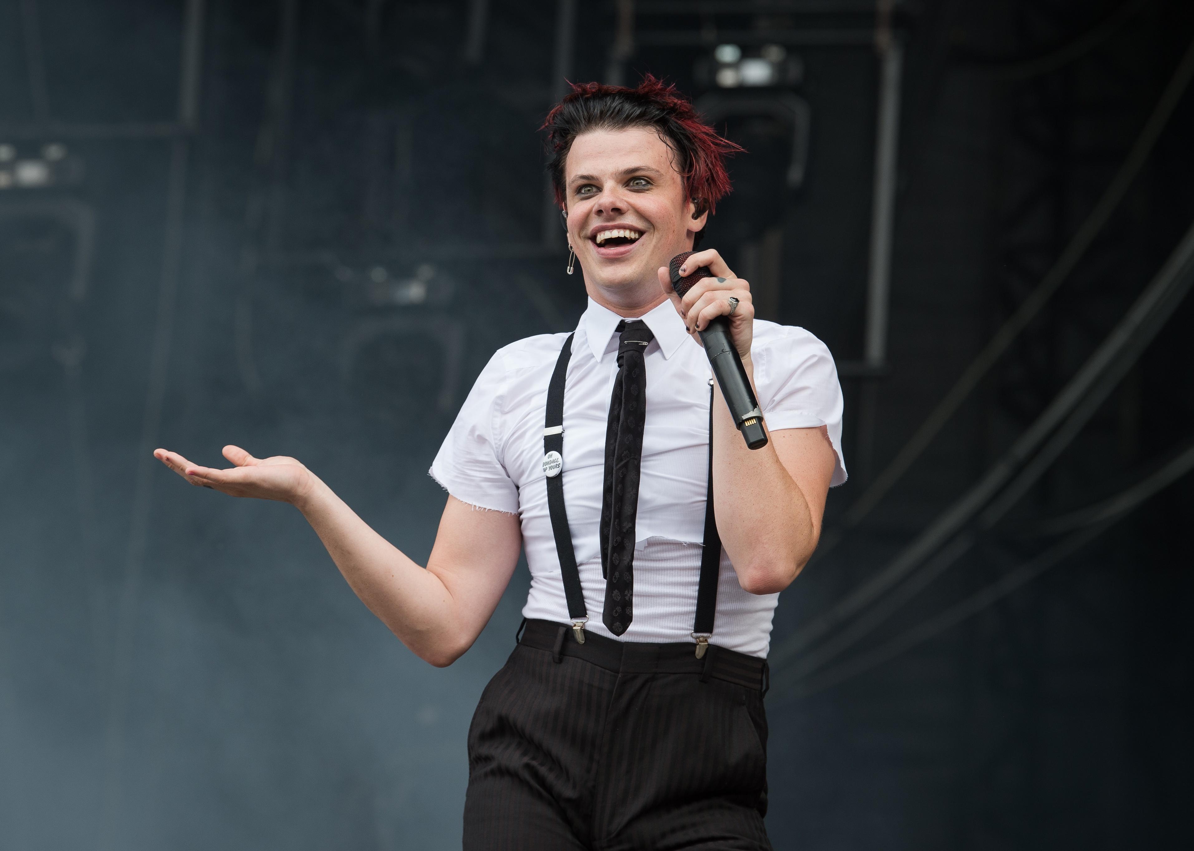 Yungblud performs during Rock en Seine Festival.