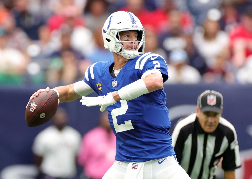 Matt Ryan #2 of the Indianapolis Colts throws a pass.