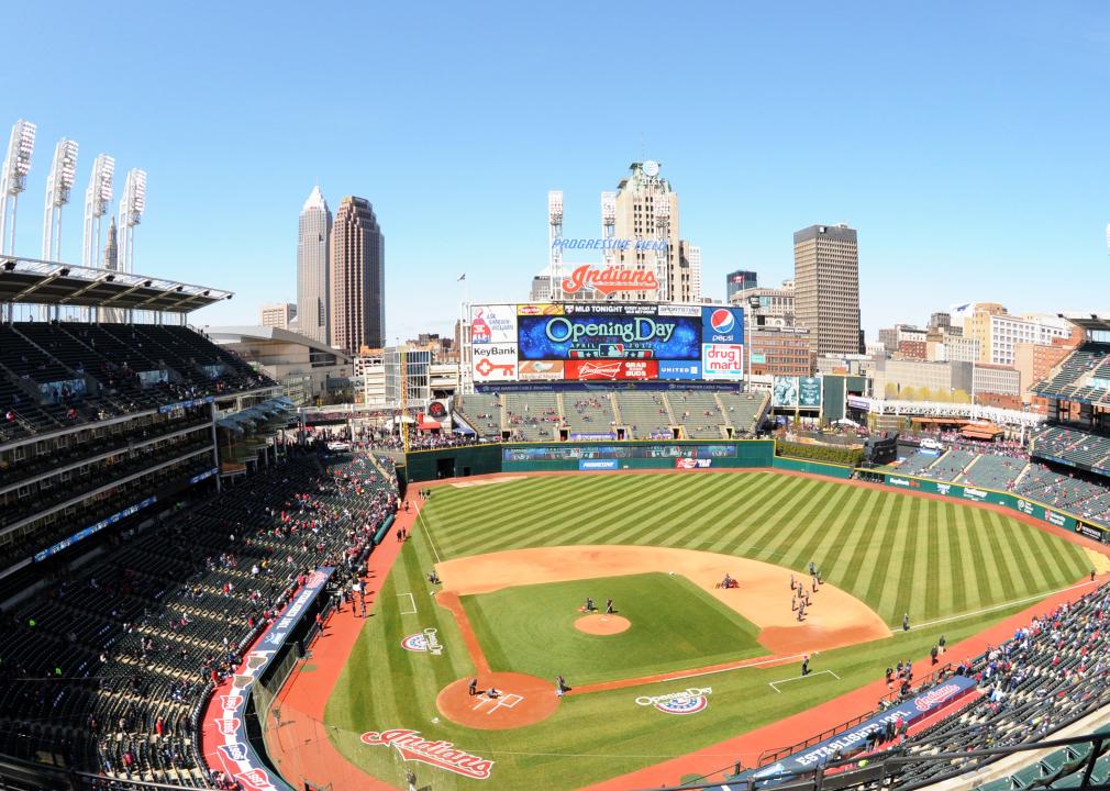 A general view of Progressive Field 