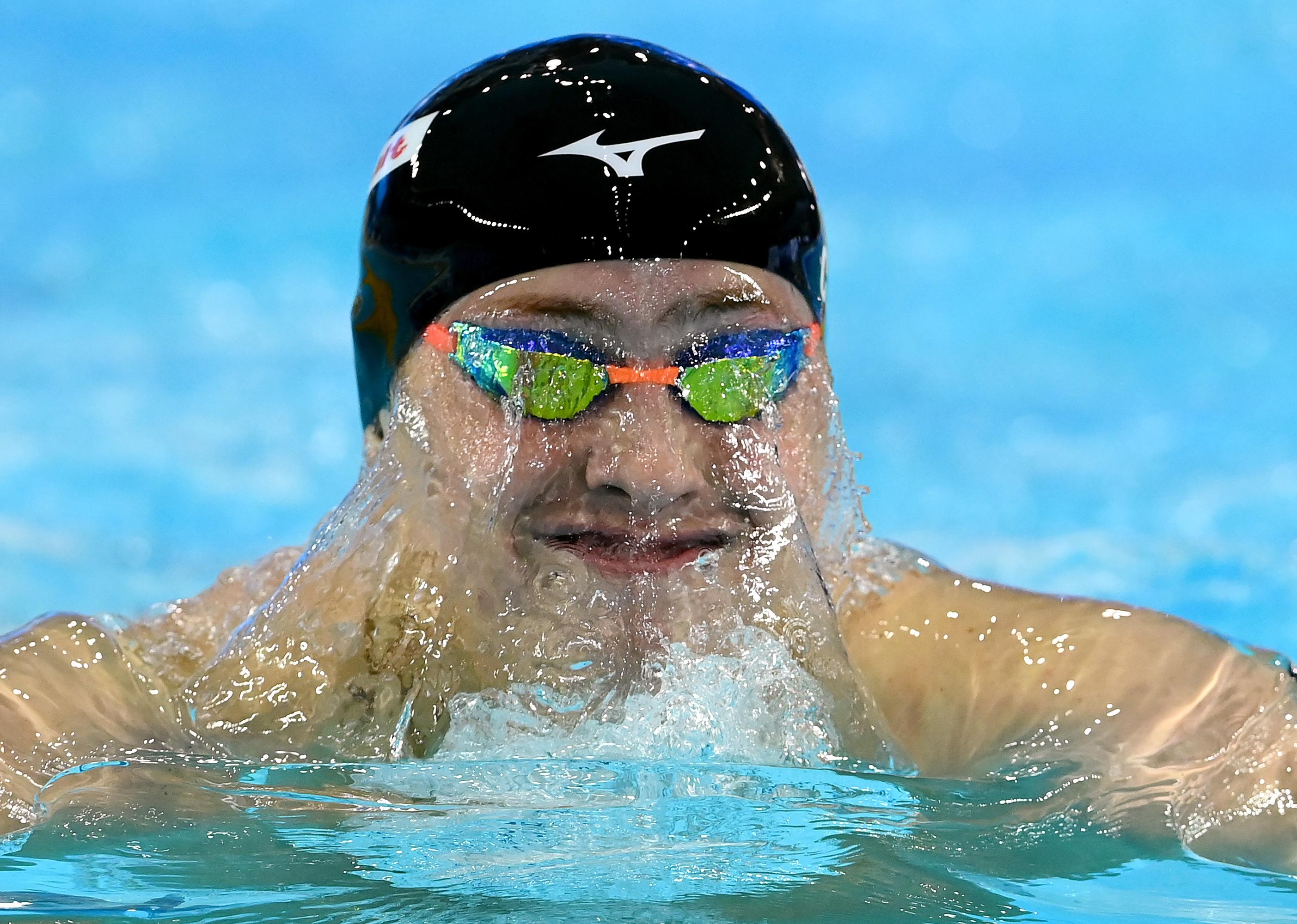 Carson Foster competes in a Men's 400m Individual Medley.