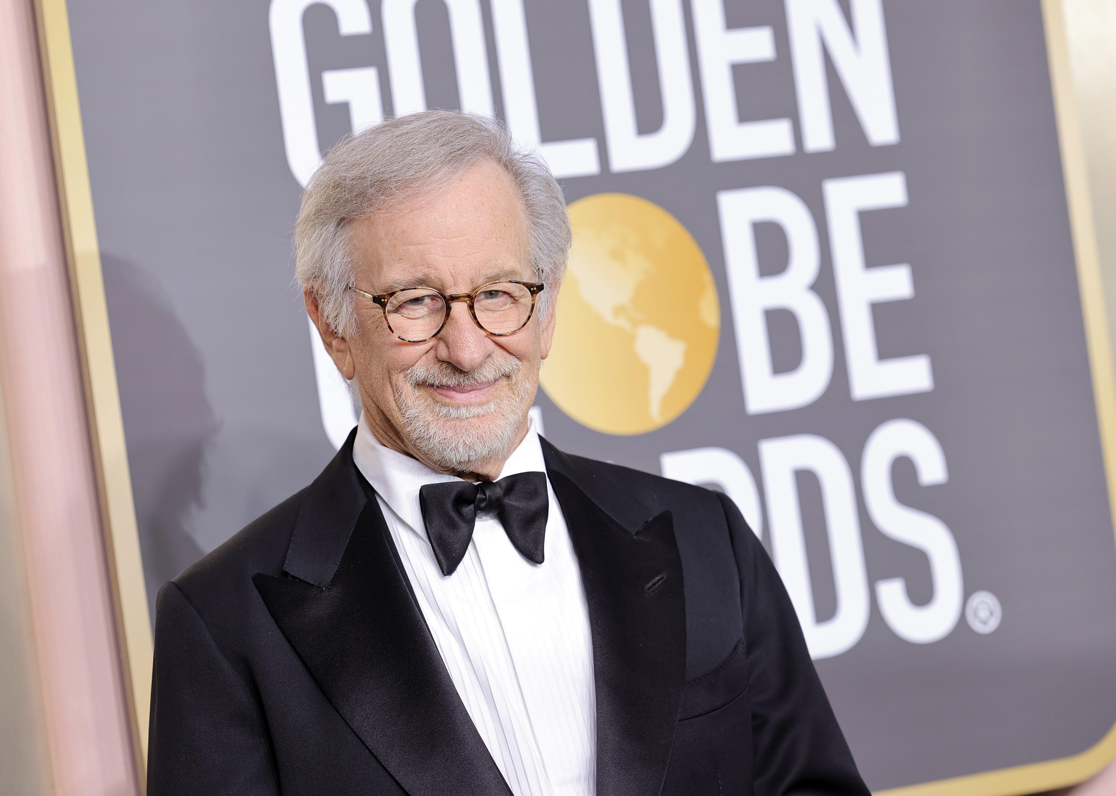 Steven Spielberg attends the 80th Annual Golden Globe Awards.