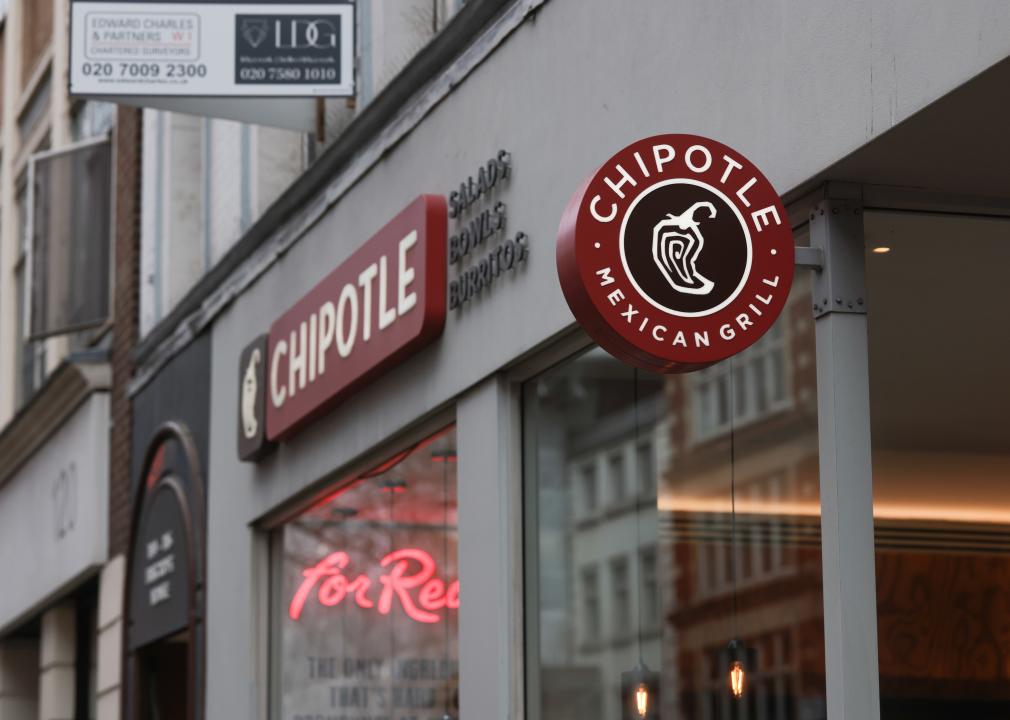 The exterior of a Chipotle Mexican Grill.