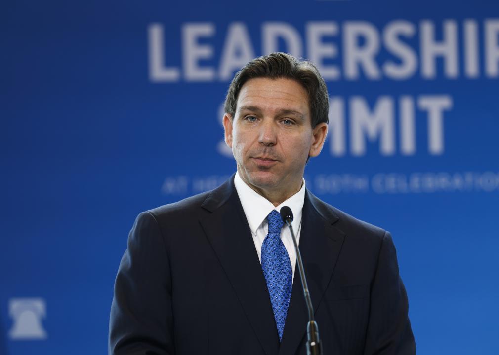 Ron DeSantis gives remarks at the Heritage Foundation