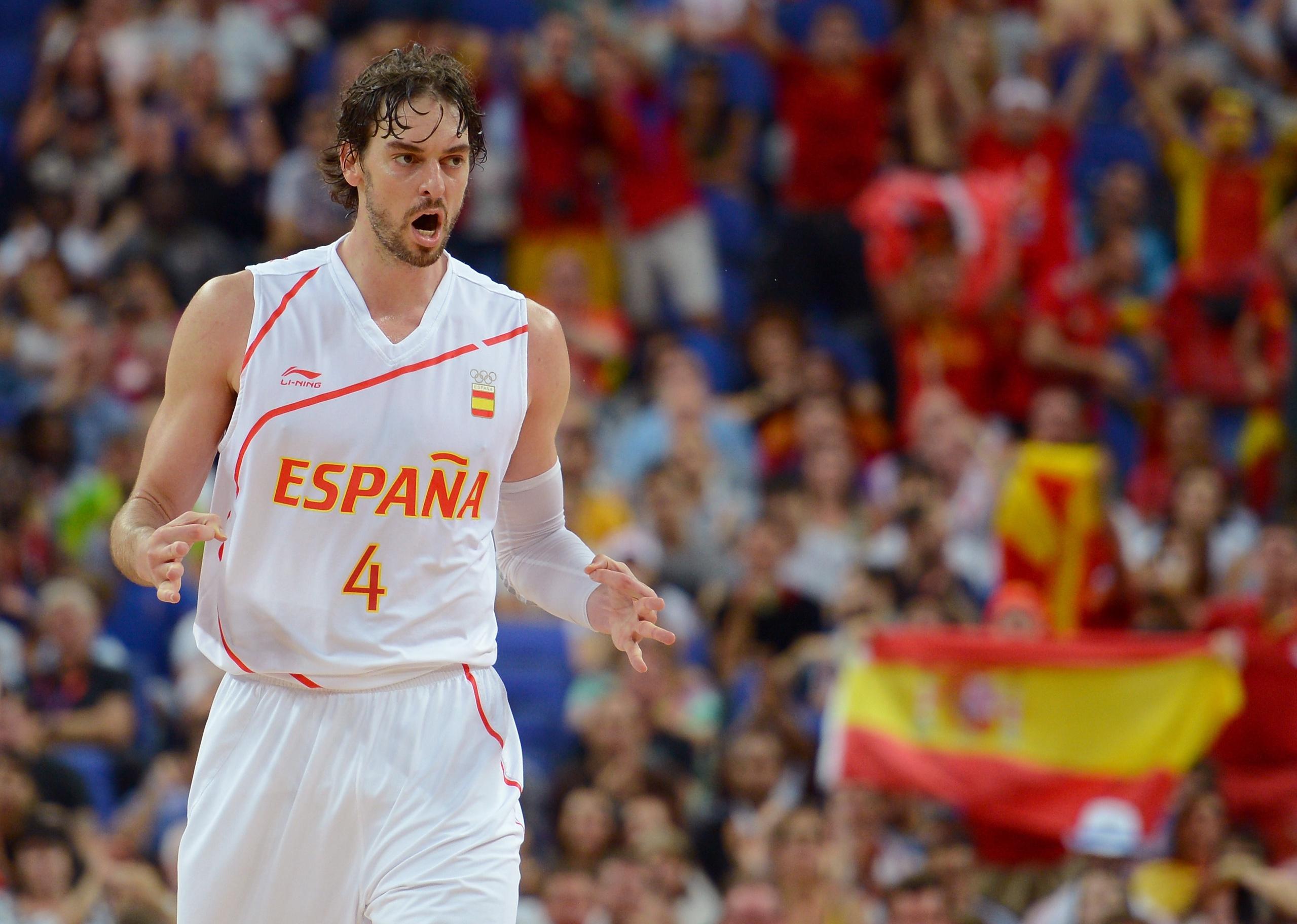 Pau Gaso during a game at the North Greenwich Arena.