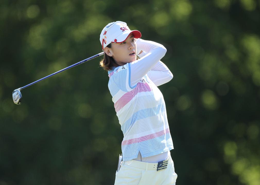Na Yeon Choi of South Korea hits her tee shot