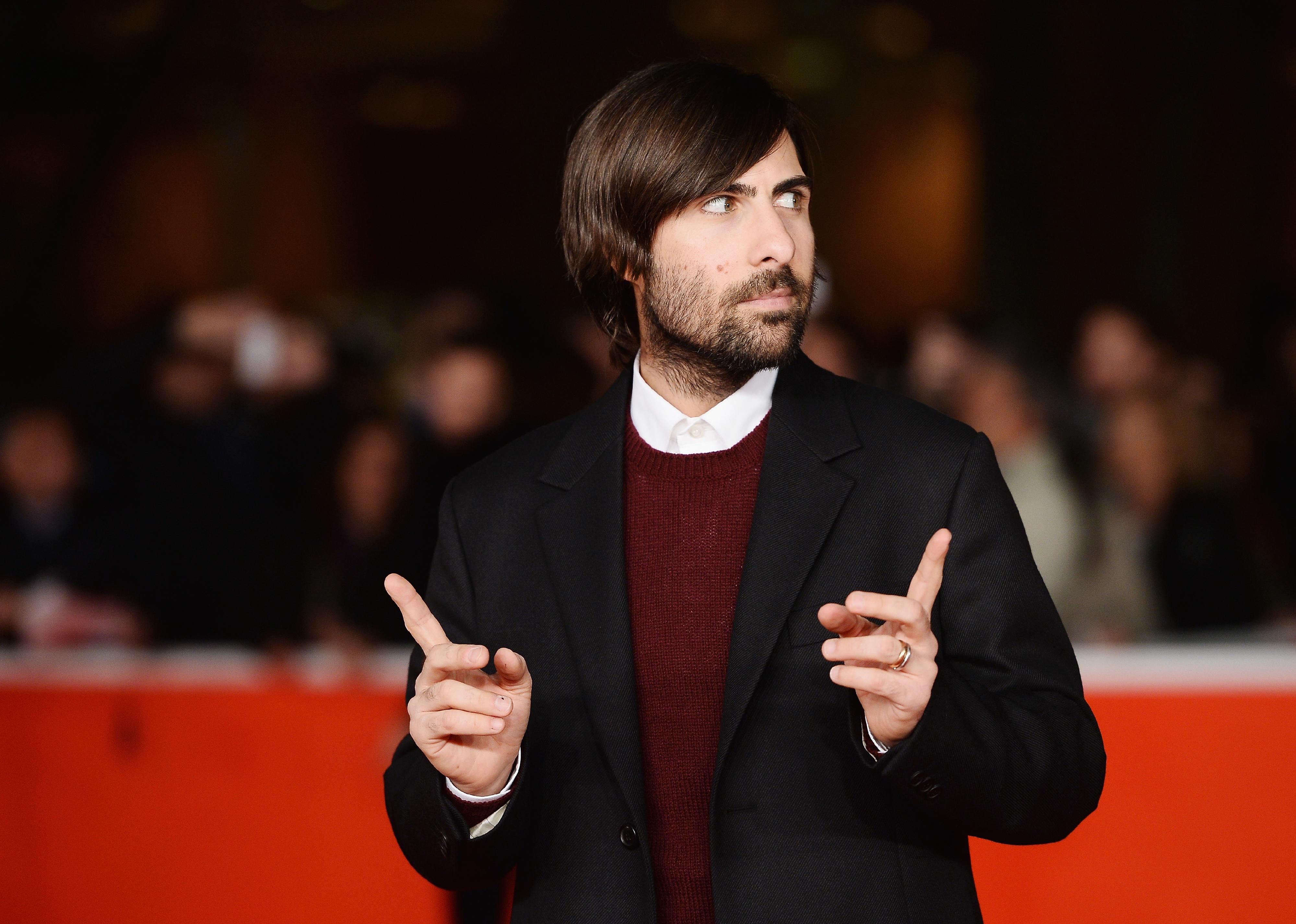 Actor Jason Schwartzman on the red carpet in Rome.