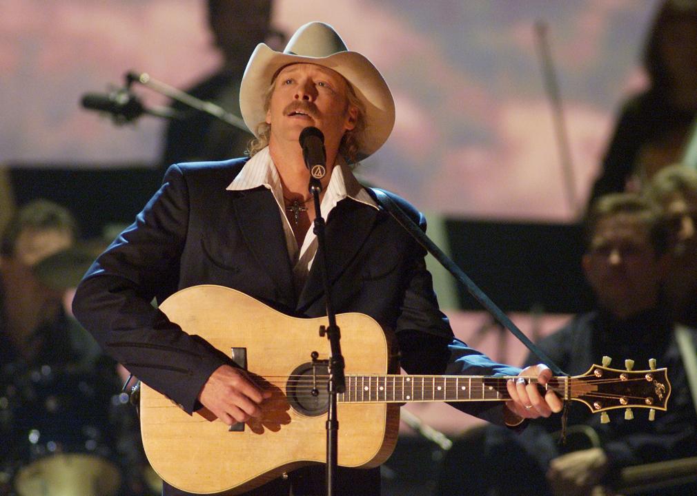 Alan Jackson performs live at the 44th Annual Grammy Awards