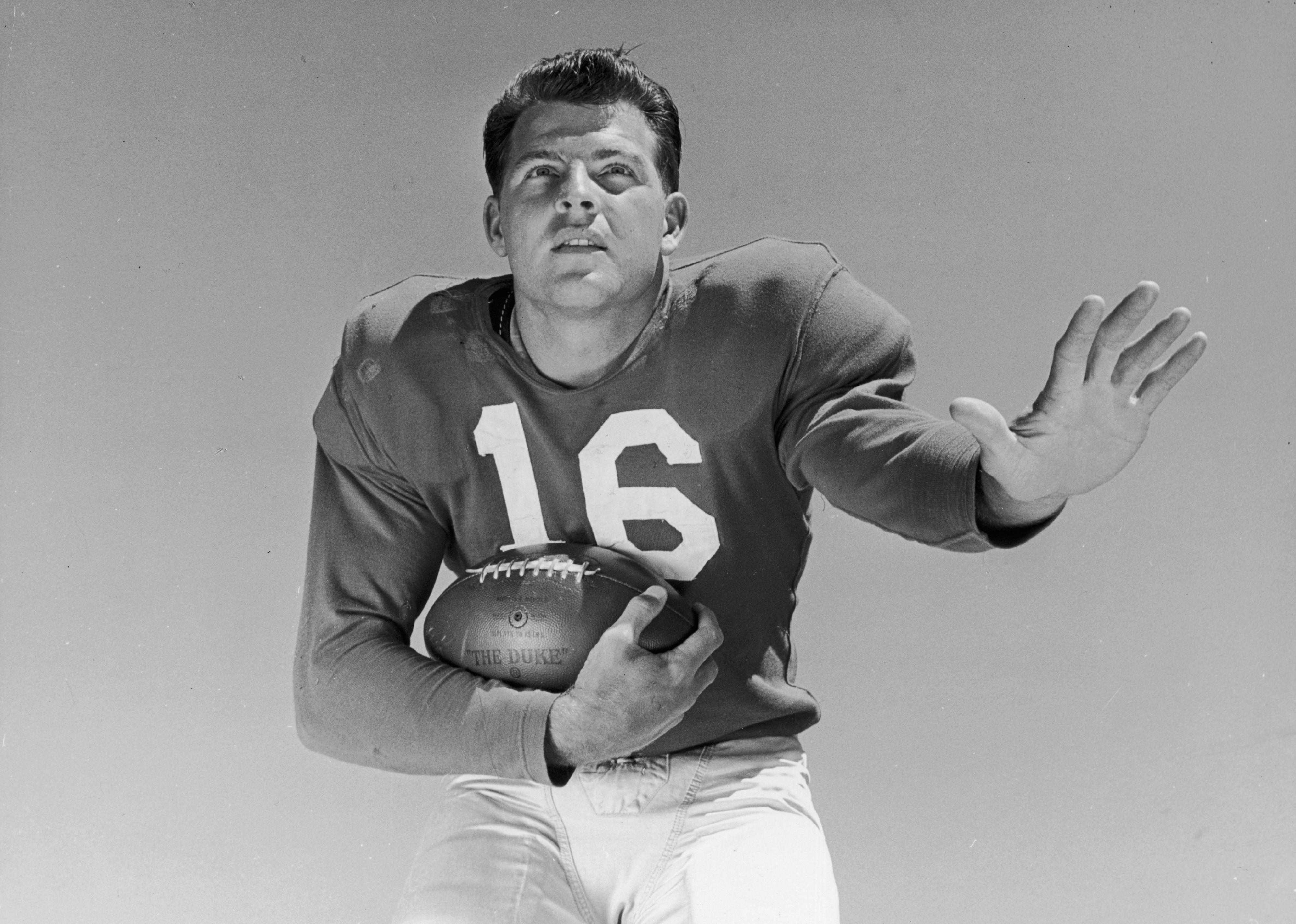 Portrait of New York Giants football player Frank Gifford