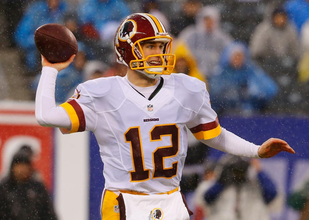 Kirk Cousins #12 of the Washington Redskins in action against the New York Giants.
