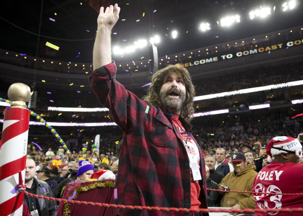 Mick Foley participates in Wing Bowl 23
