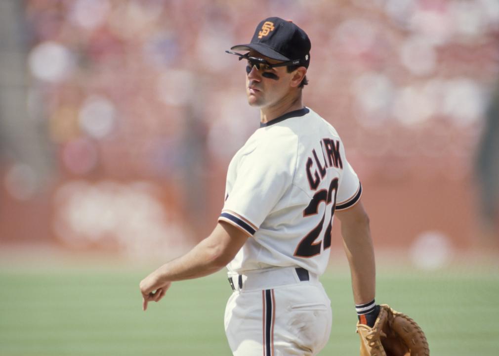 Will Clark of the San Francisco Giants plays in a Major League Baseball game.