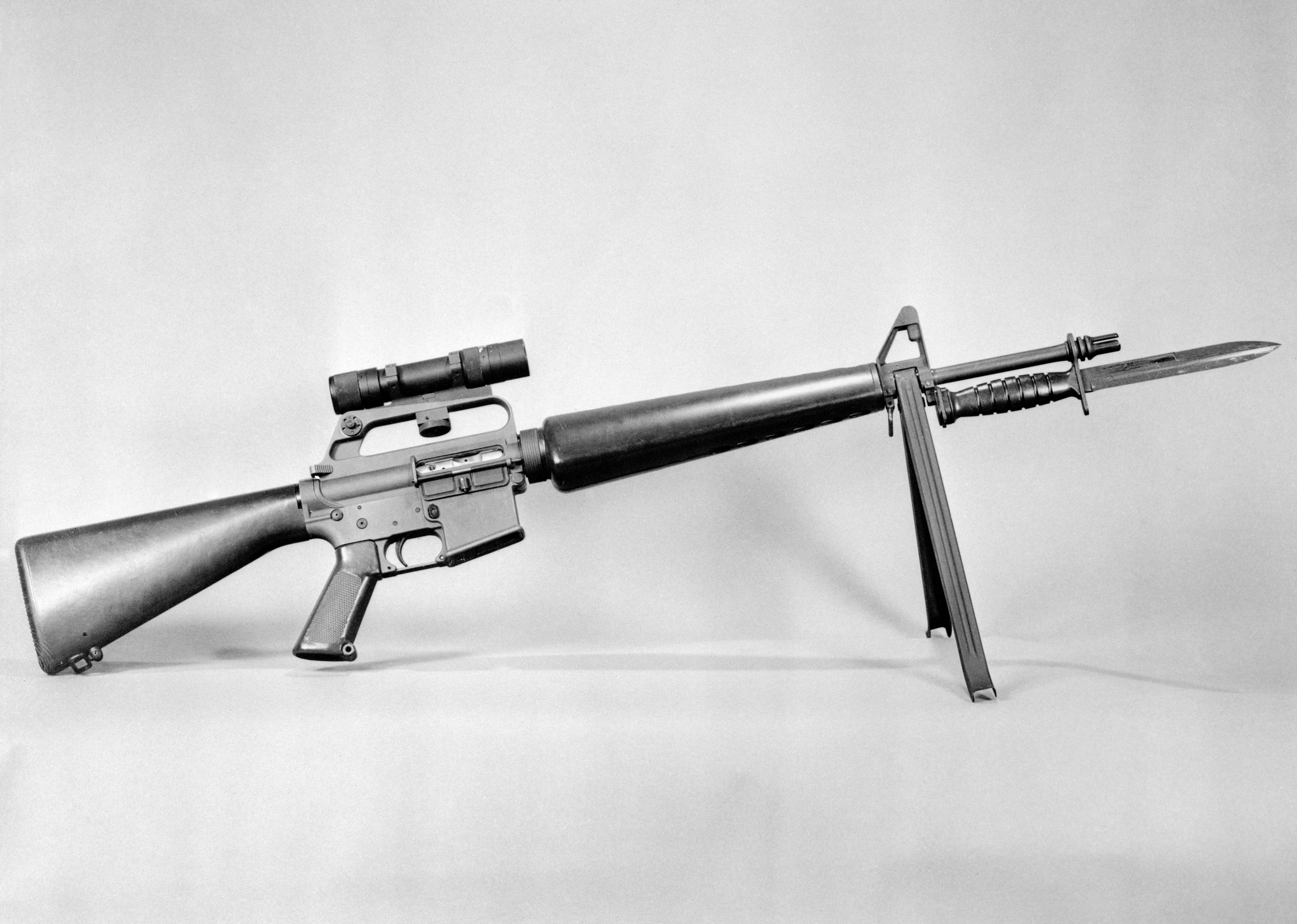 An AR-15 which, after a slight modification, became the M-16.