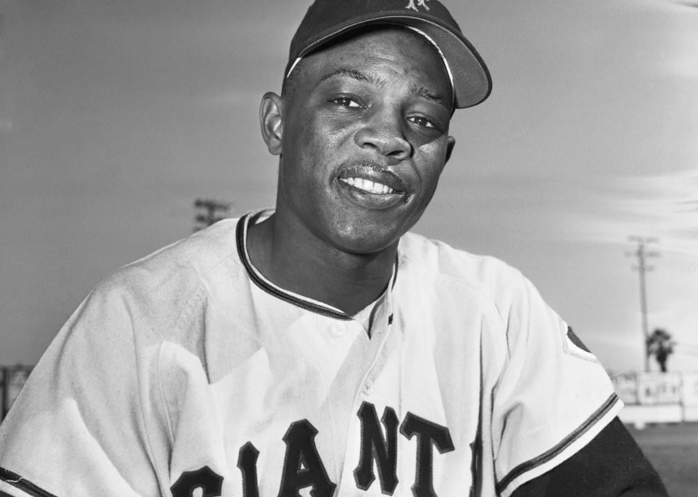 Willie Mays at Giants' spring training