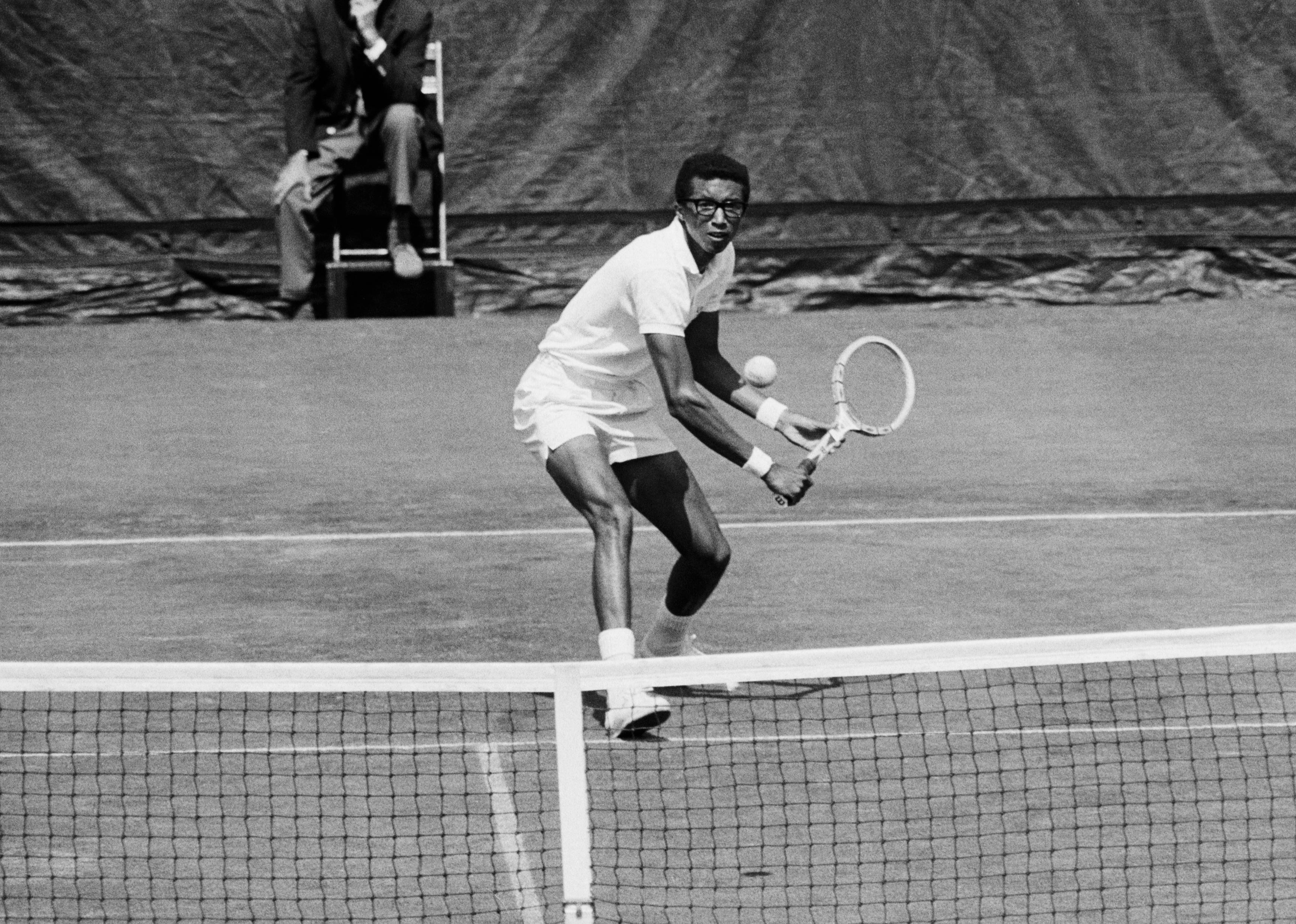 Arthur Ashe during the semifinals of the U.S. Open.