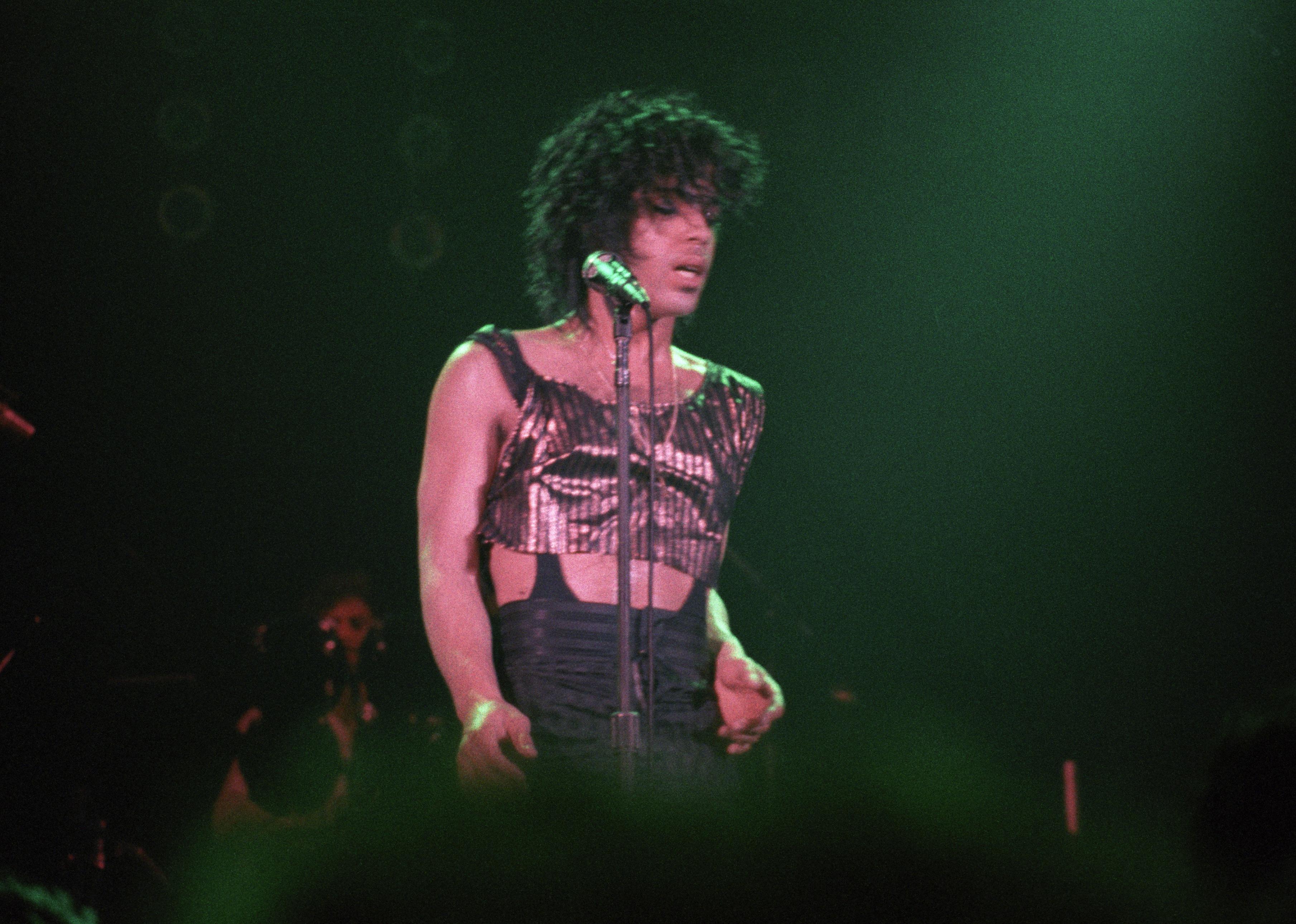Prince performs a benefit concert for the Minnesota Dance Theatre.