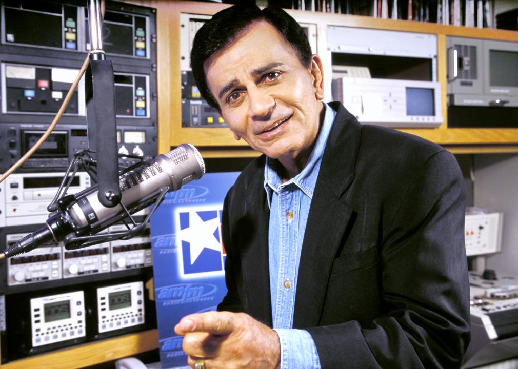 Casey Kasem taping his radio show in Los Angeles