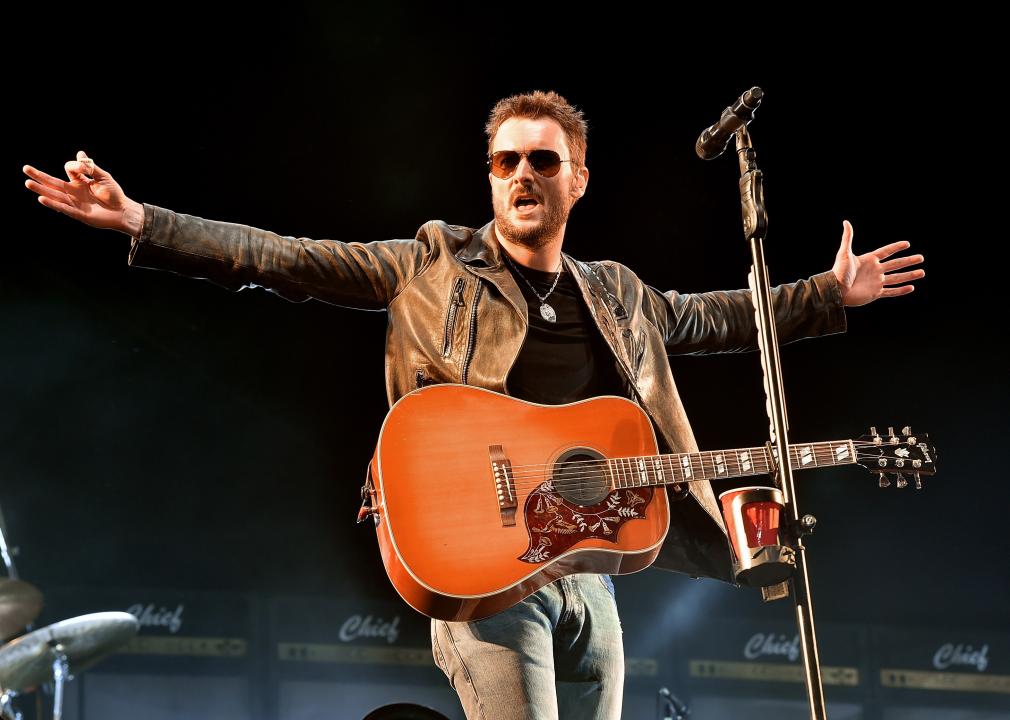 Eric Church performs onstage during 2016 Stagecoach California's Country Music Festival.