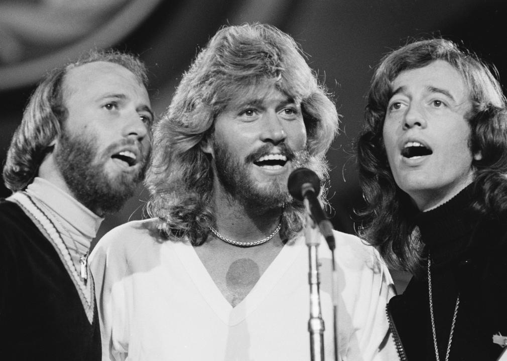 Bee Gees onstage.