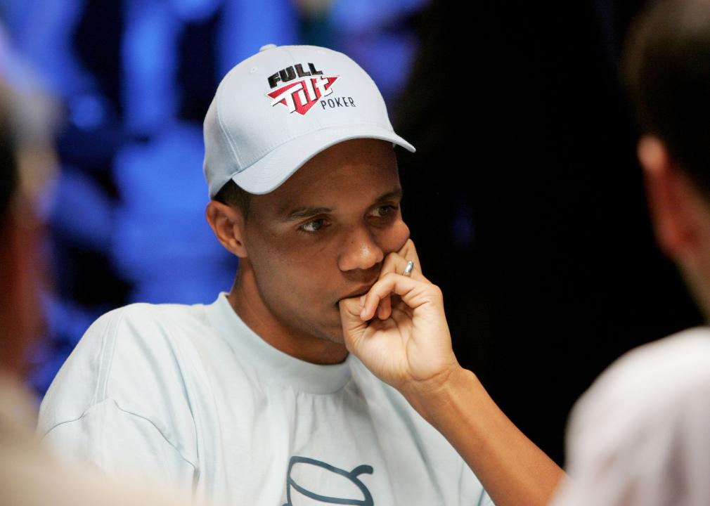 Phil Ivey competes in the World Series of Poker no-limit Texas Hold 'em main event,