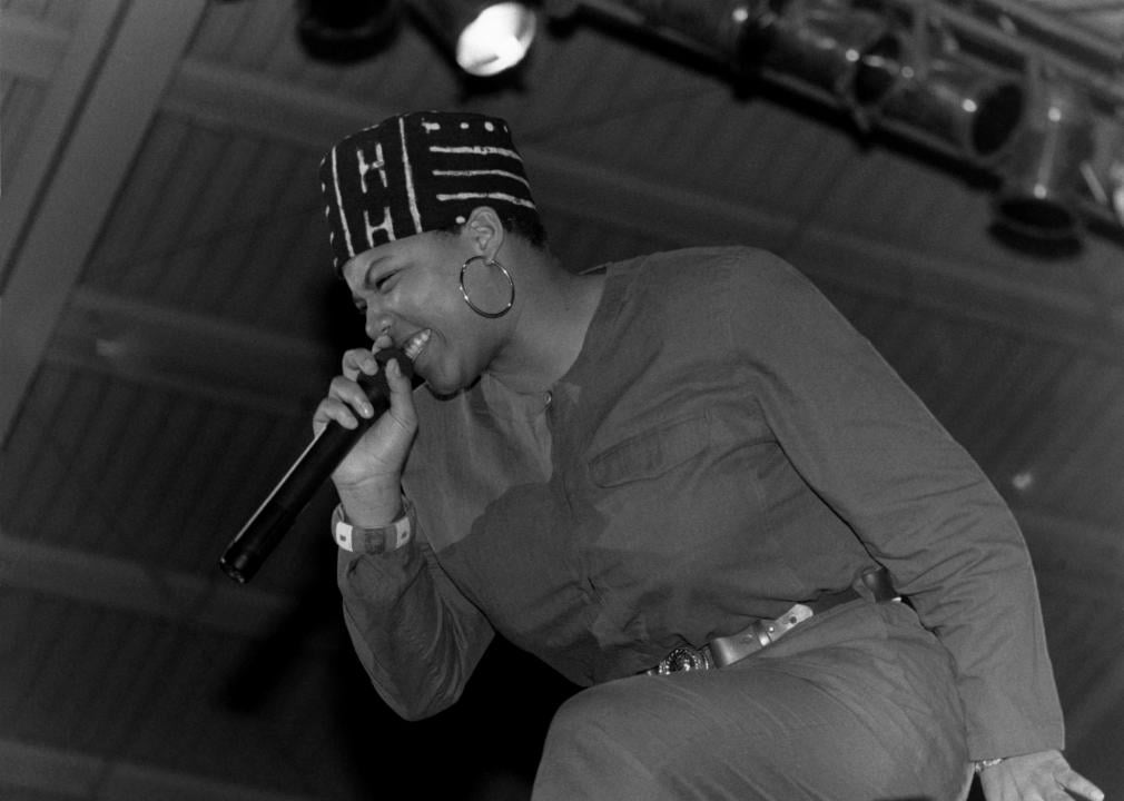 Queen Latifah performing onstage.