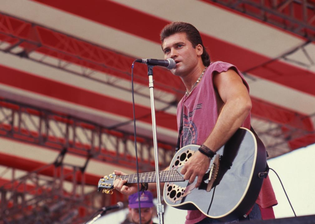 Billy Ray Cyrus performing at Fan Fair in Nashville.