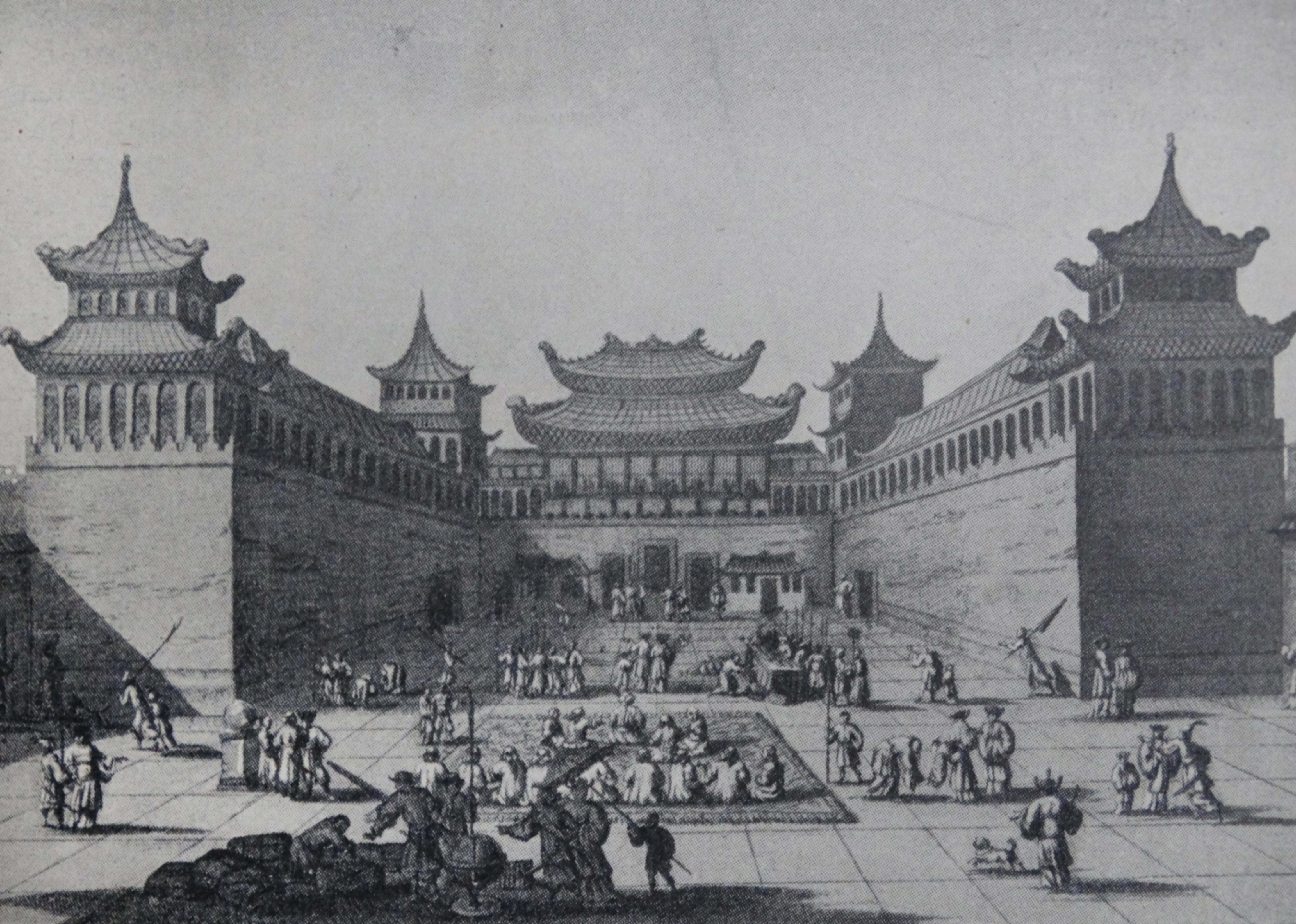 Dutch East India Company envoys received at the imperial palace in Beijing, 1600s.