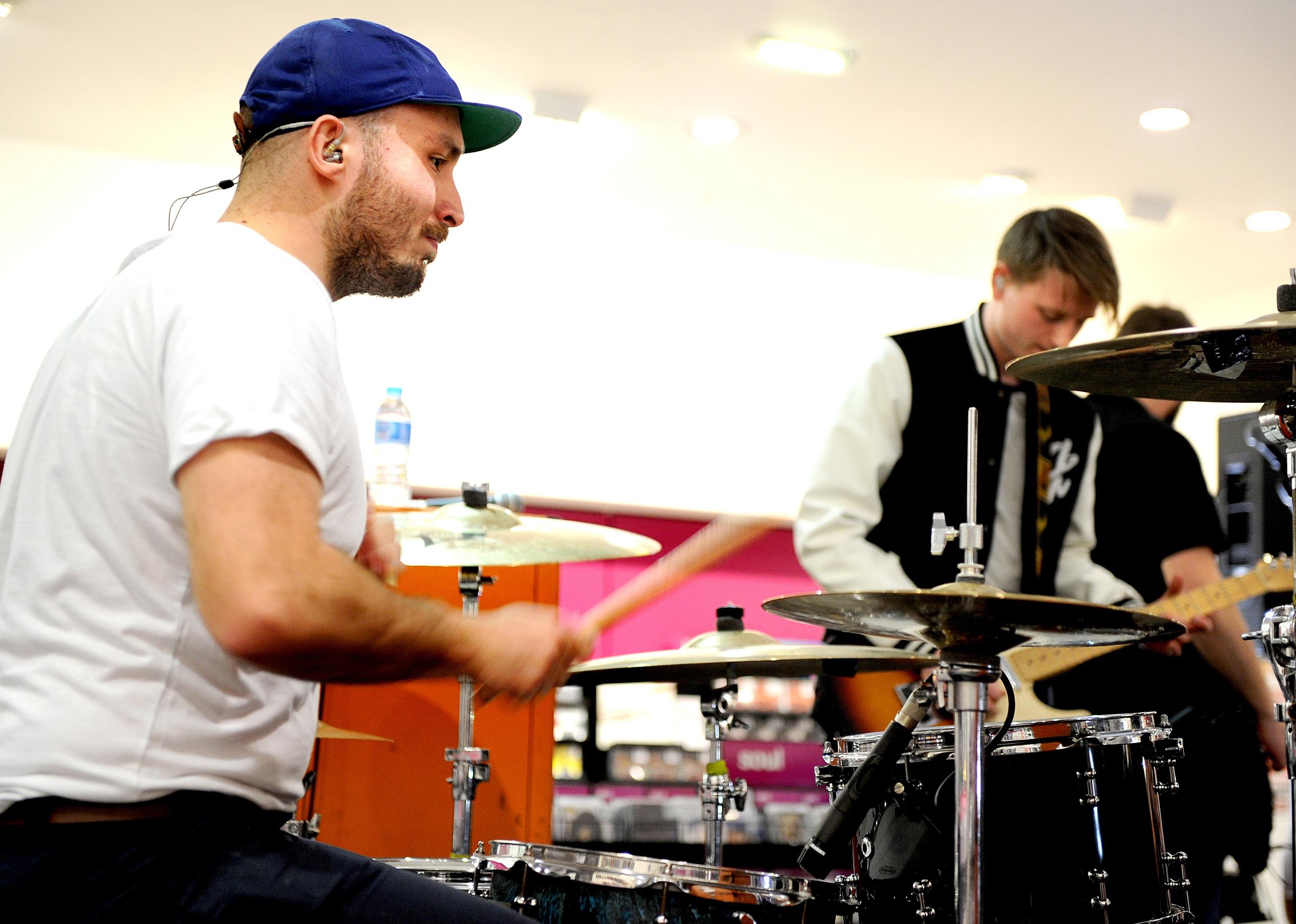 Patrick Foley performs at HMV Manchester.