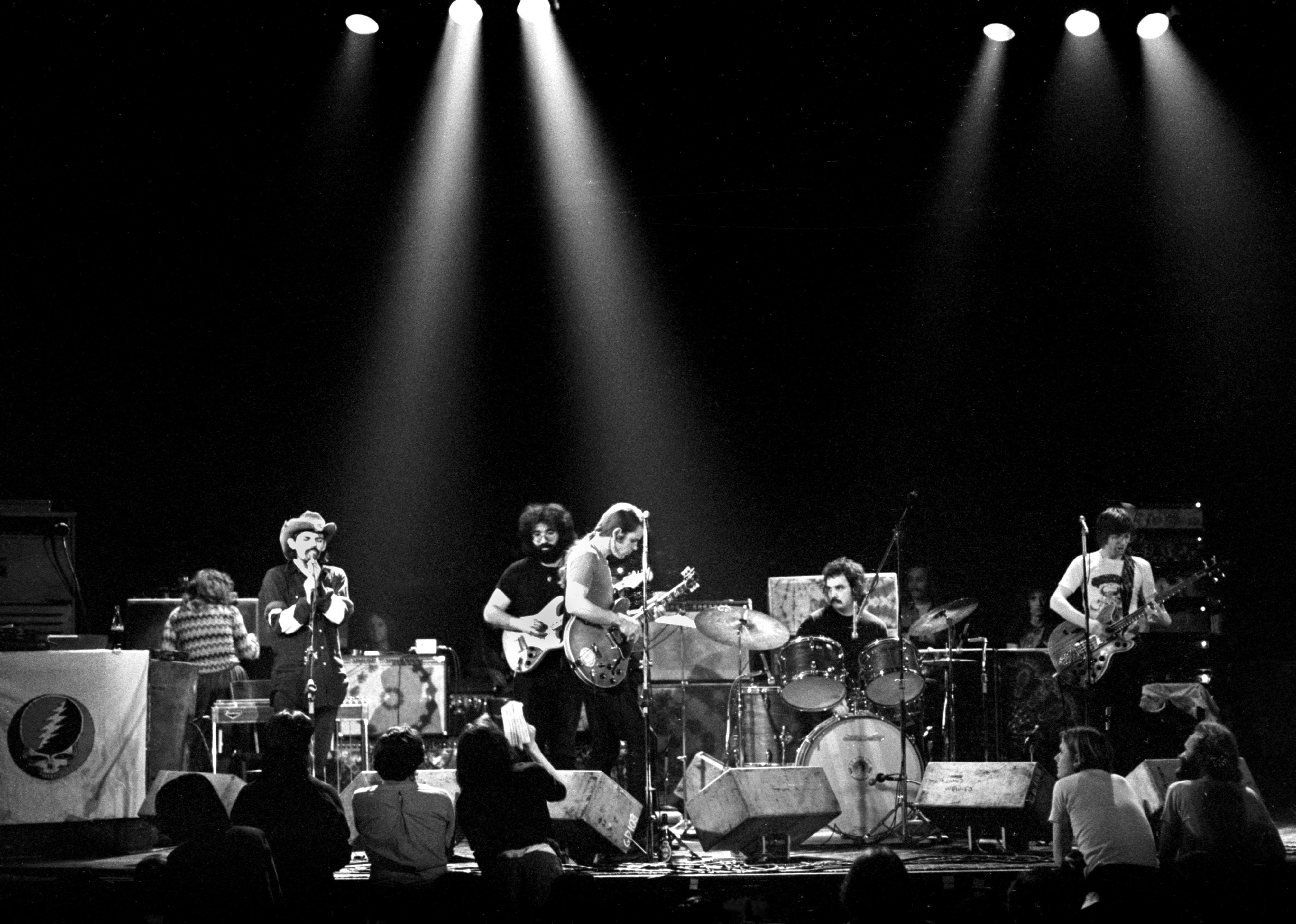 The Grateful Dead perform on stage at the Tivoli Concert Hall.